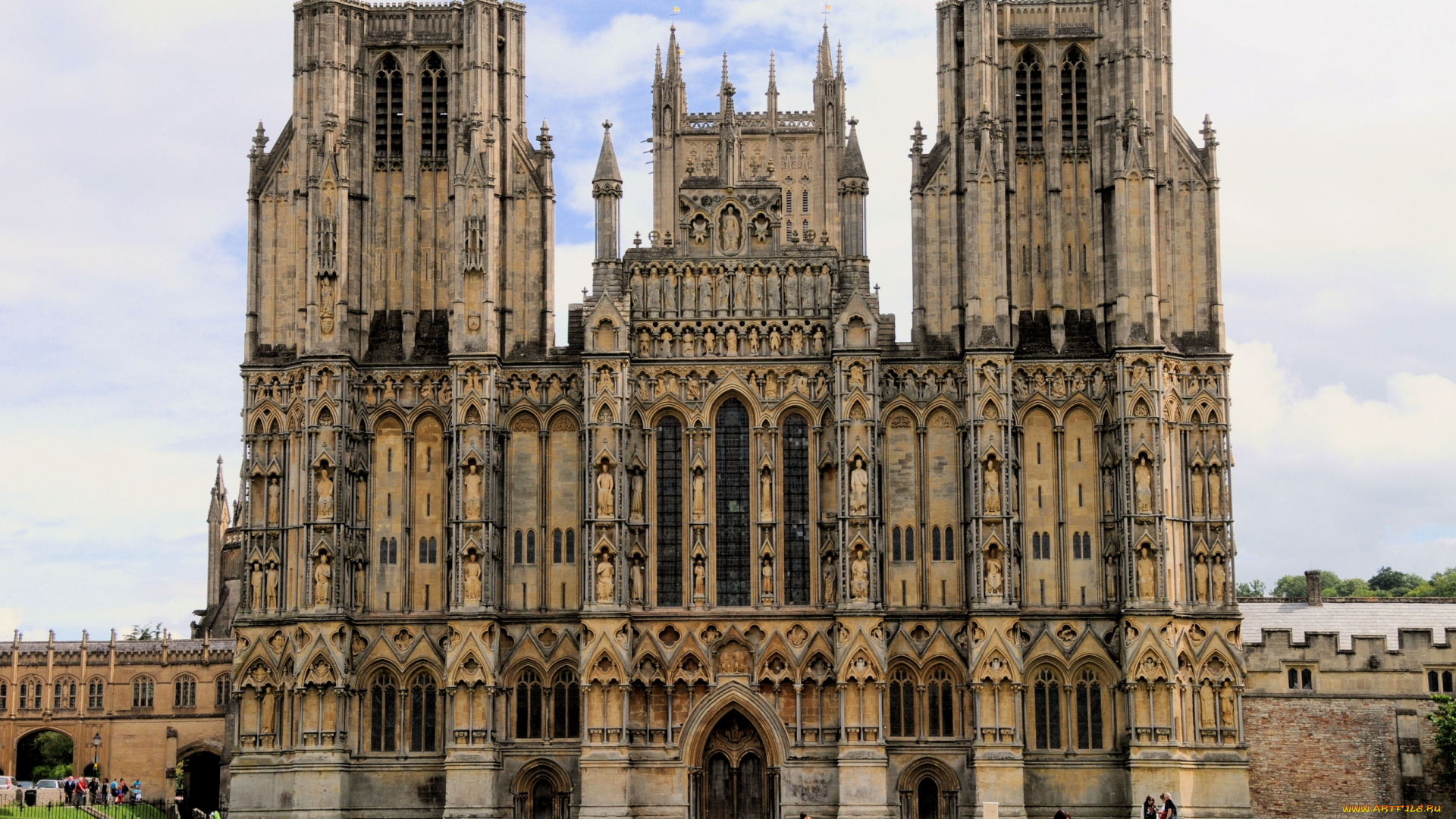 кафедральный, собор, уэльса, города, католические, соборы, костелы, аббатства, архитектура