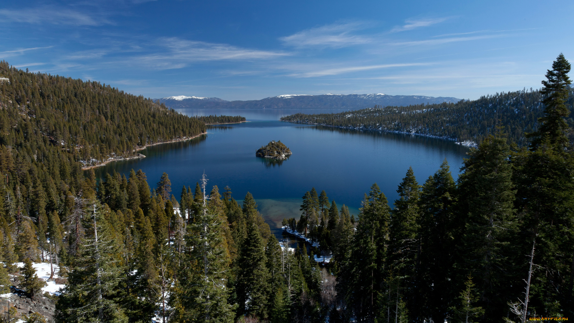 lake, tahoe, невада, природа, реки, озера, лес, озеро