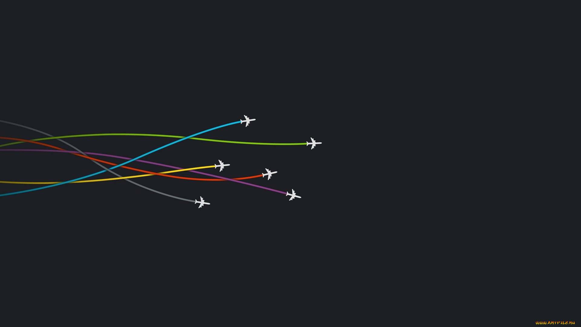 векторная, графика, самолеты