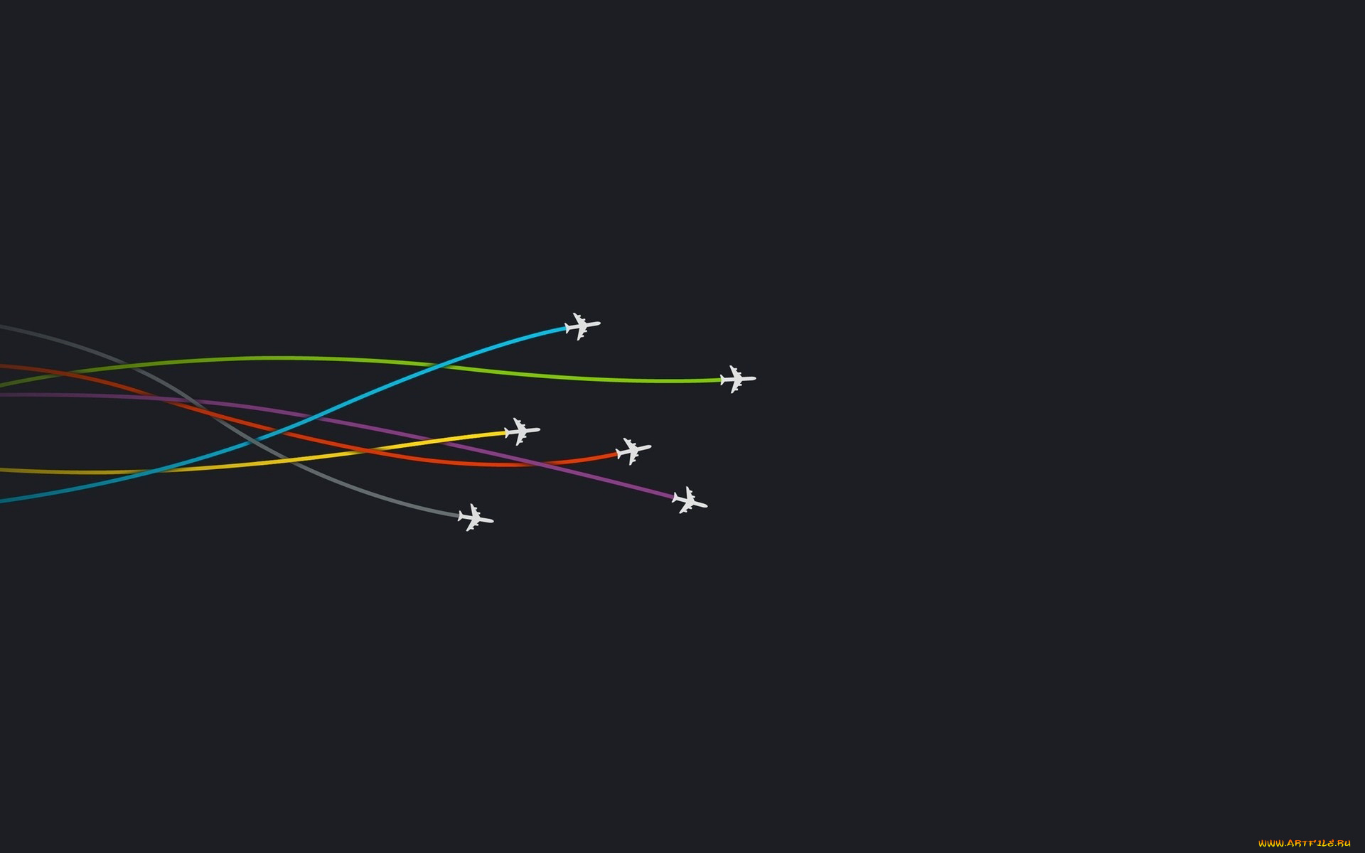 векторная, графика, самолеты