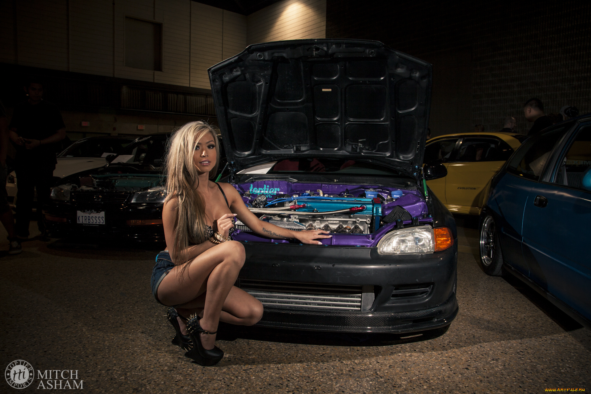 автомобили, авто, девушками, donnah, pham, honda, civic