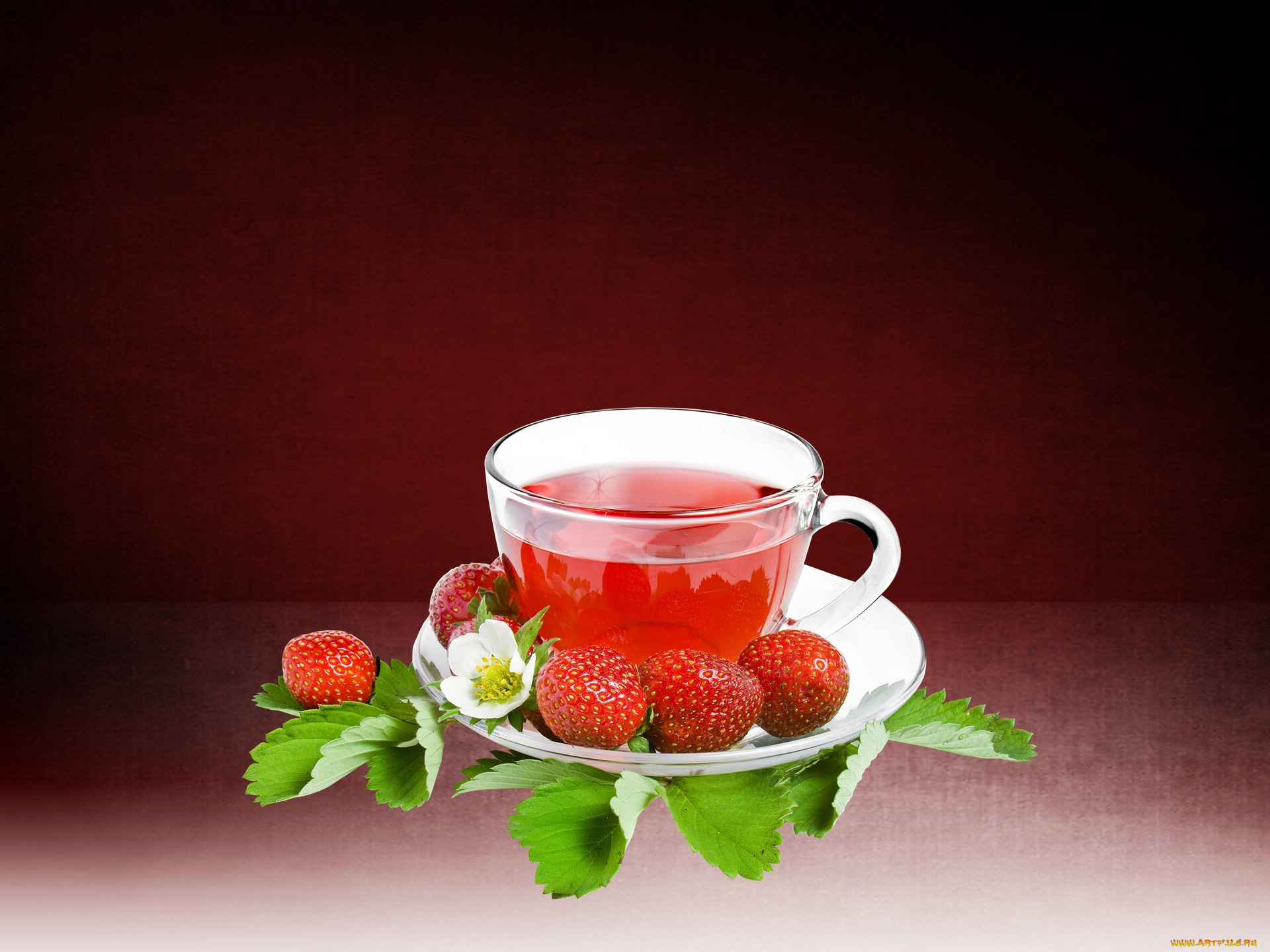 еда, напитки, Чай, чашка, клубника