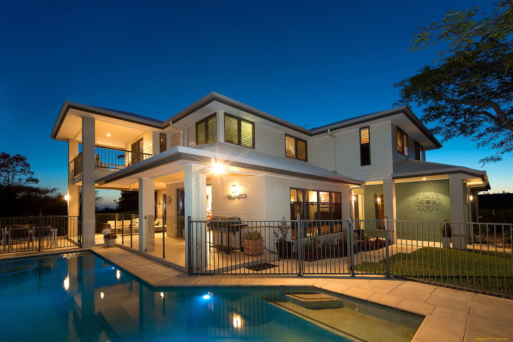 города, здания, дома, бассейн, дом