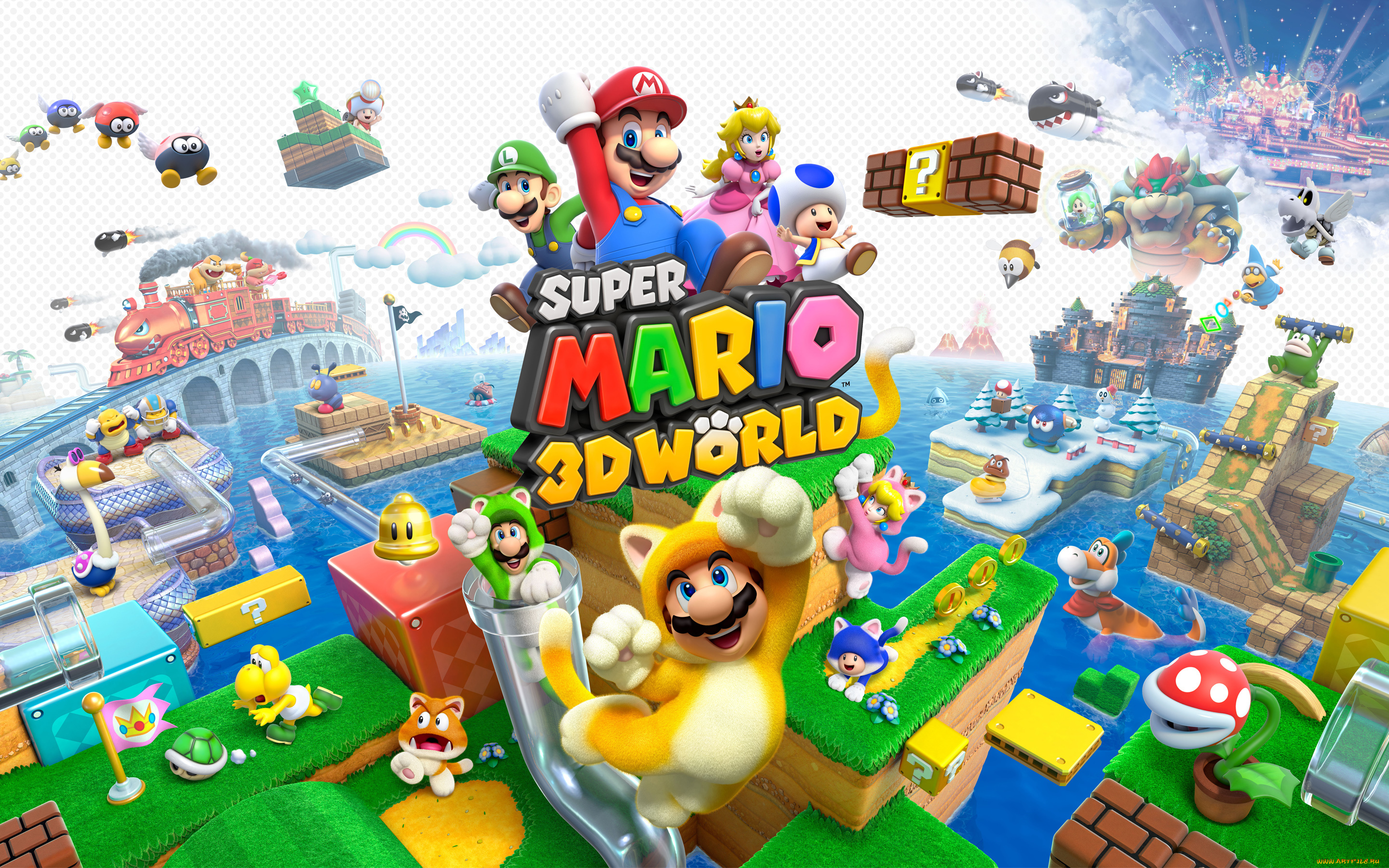 super, mario, 3d, world, видео, игры, марио