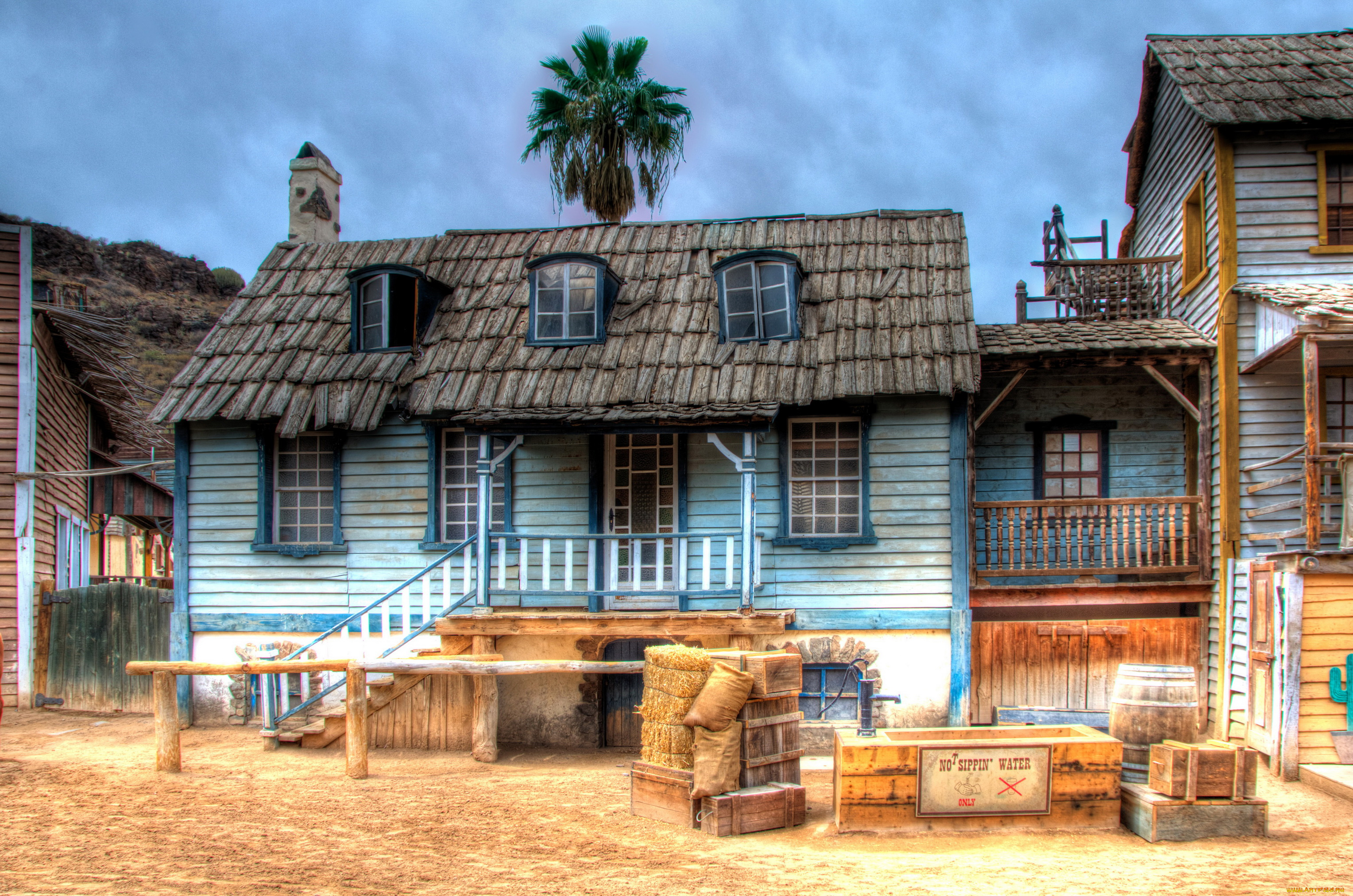 испания, канарские, ва, каньон, дель, агила, города, здания, дома, дом, ландшафт