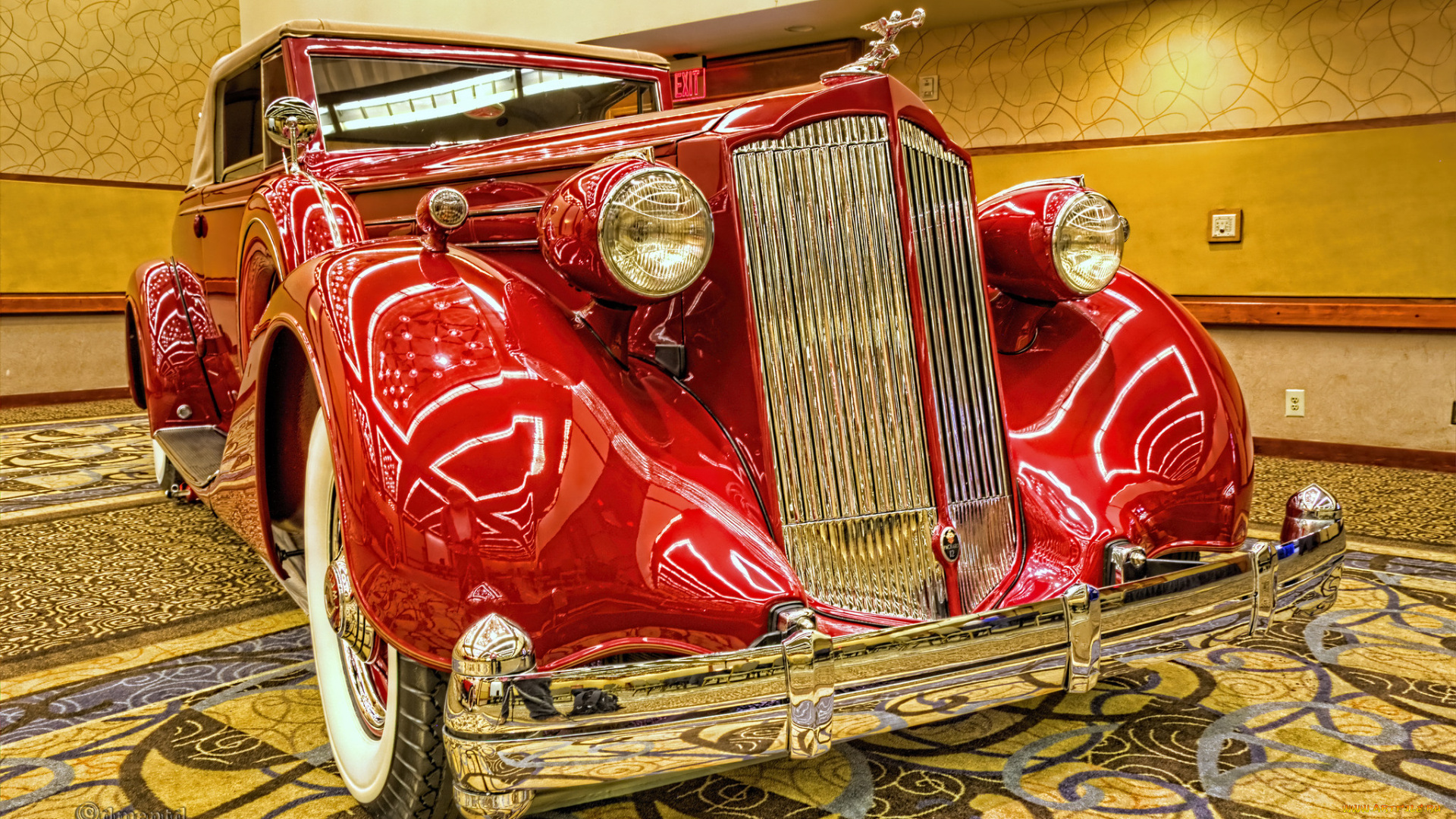 1936, packard, twelve, bohman, &, schwartz, coupe, roadster, автомобили, выставки, и, уличные, фото, выставка, автошоу