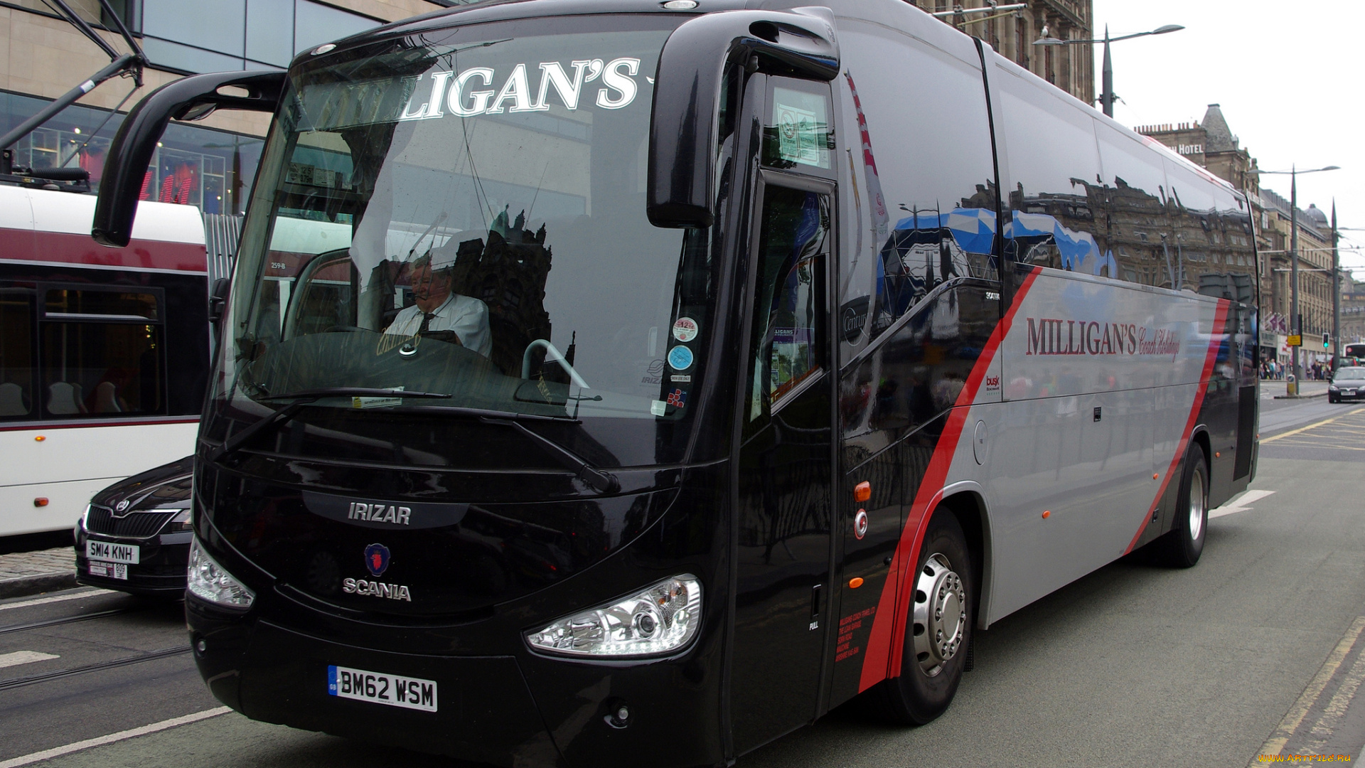 автомобили, автобусы, туристический, автобус