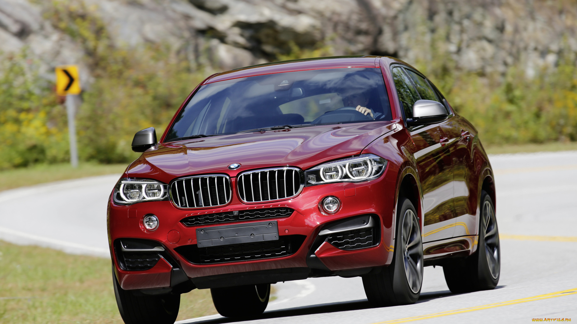 автомобили, bmw, красный, 2014г, f16, m50d, x6