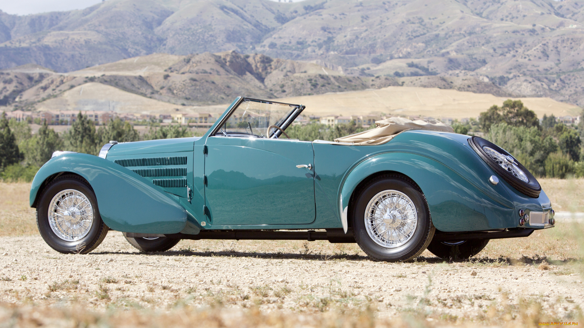 автомобили, bugatti, 57597, gangloff, cabriolet, stelvio, зеленый, 57c, type, 1938г