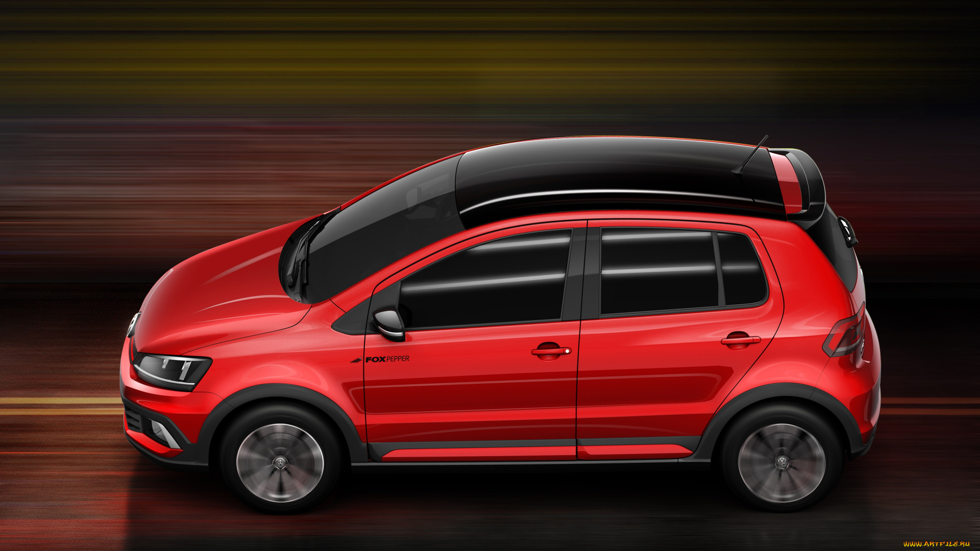 автомобили, volkswagen, concept, 2014г, pepper, красный, fox