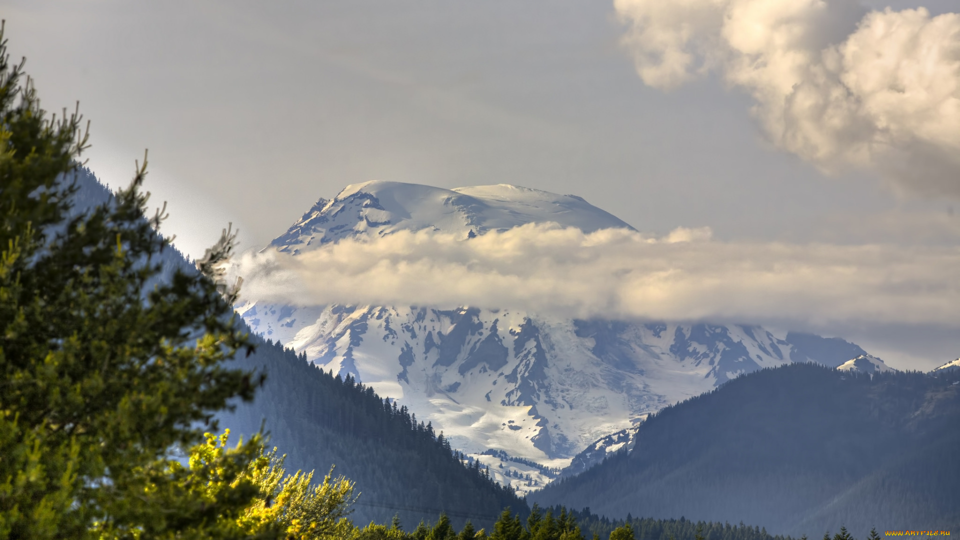 природа, горы, небо, облака