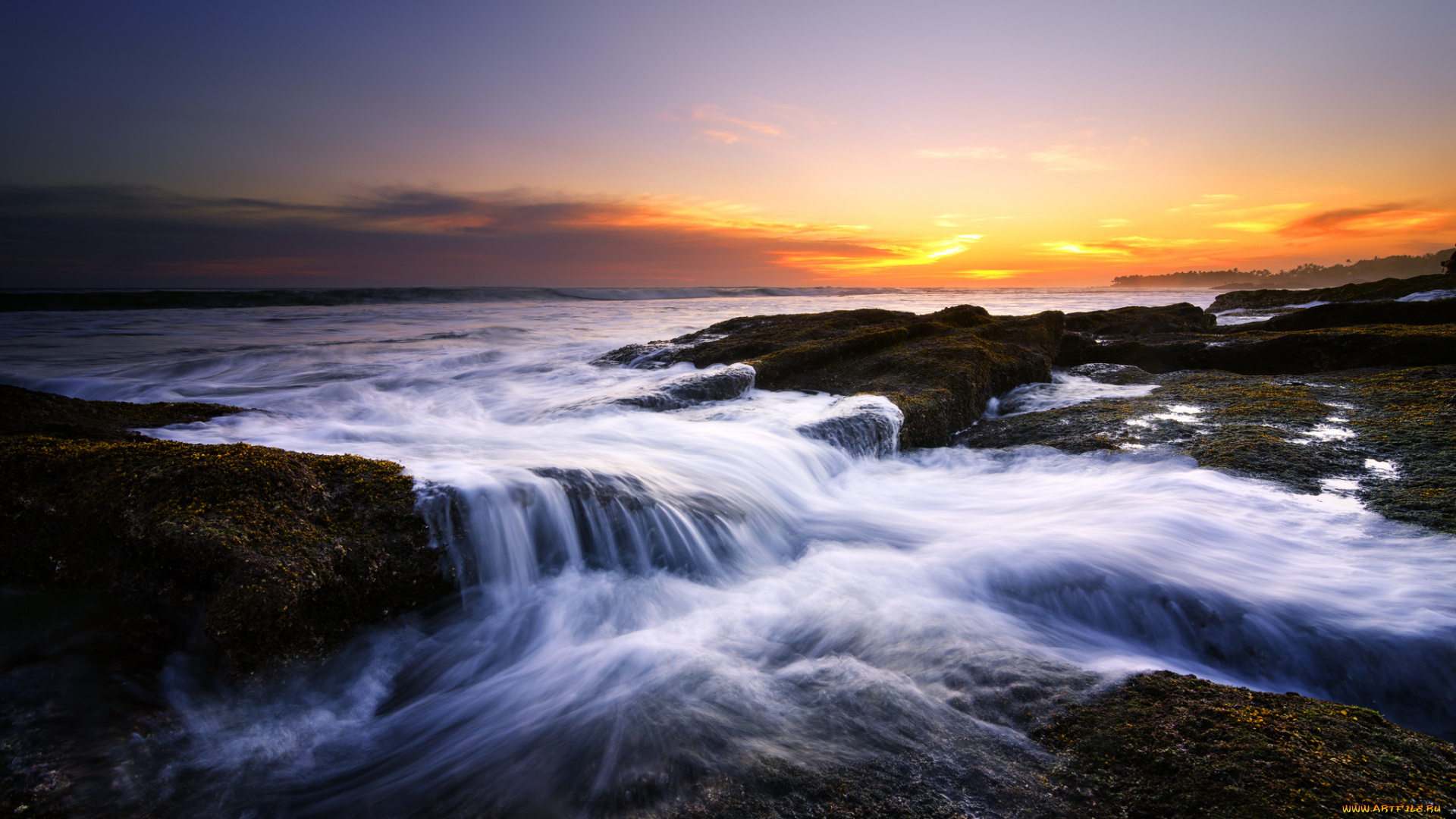 природа, побережье, океан, берег, скалы, волны