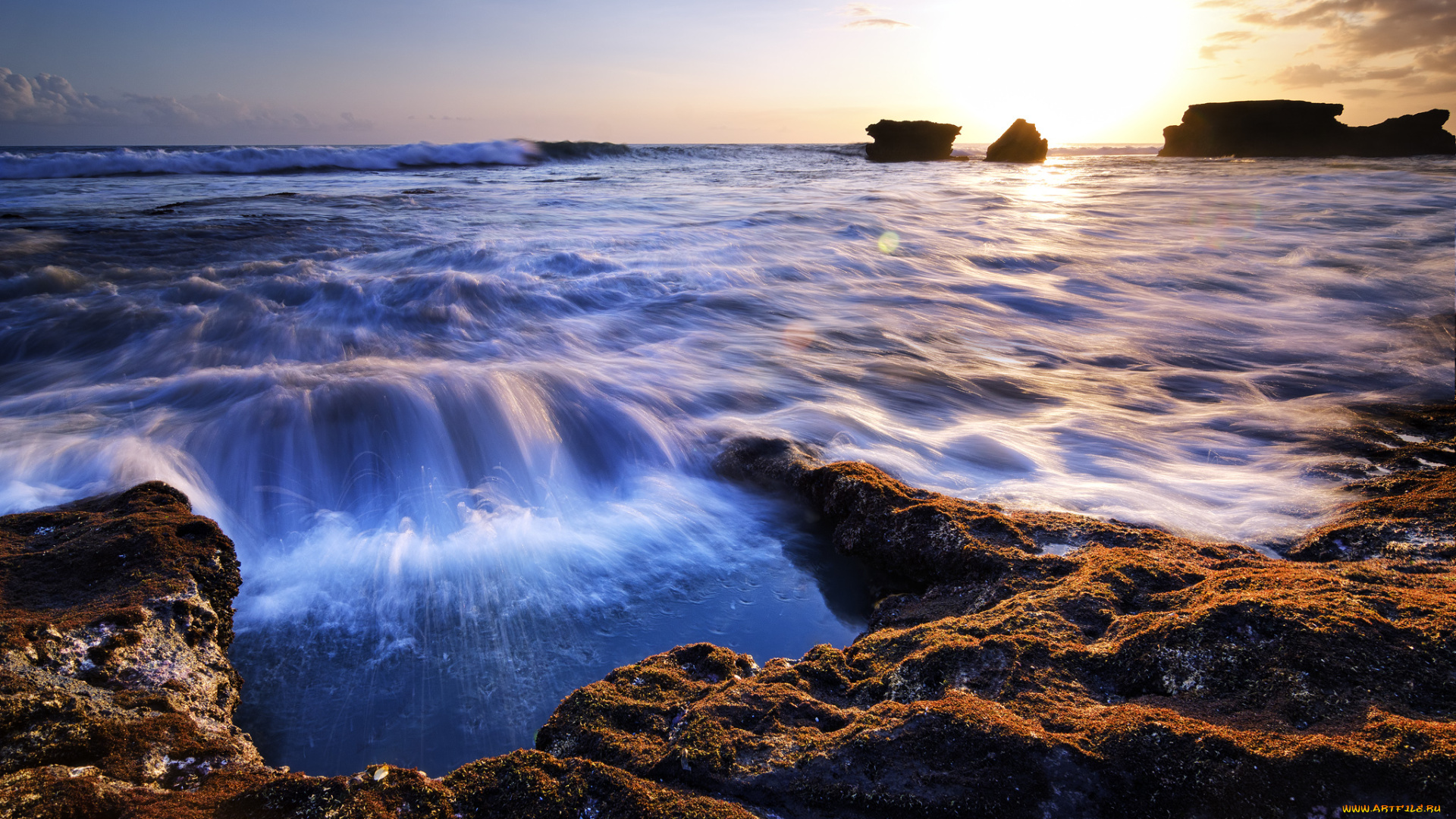 природа, побережье, океан, берег, скалы, волны