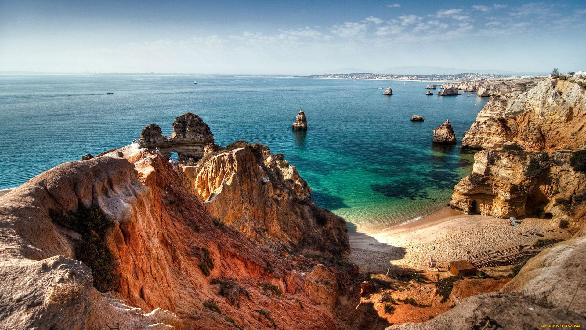 природа, побережье, пляж, облака, камни, горы, скалы, берег, океан