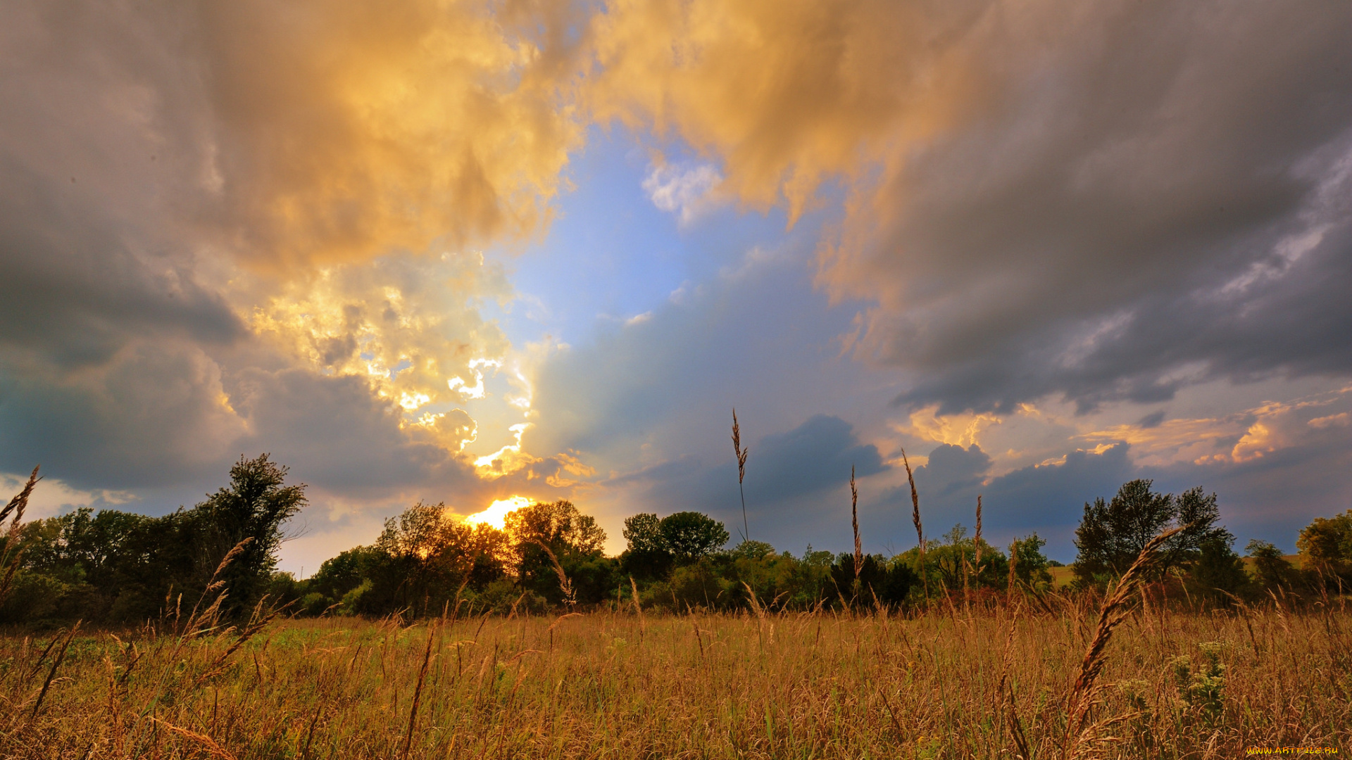 природа, восходы, закаты, небо, закат, облака
