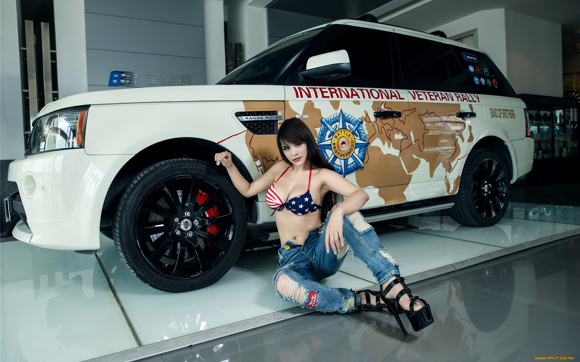 автомобили, авто, с, девушками, азиатка, автомобиль, взгляд, девушка