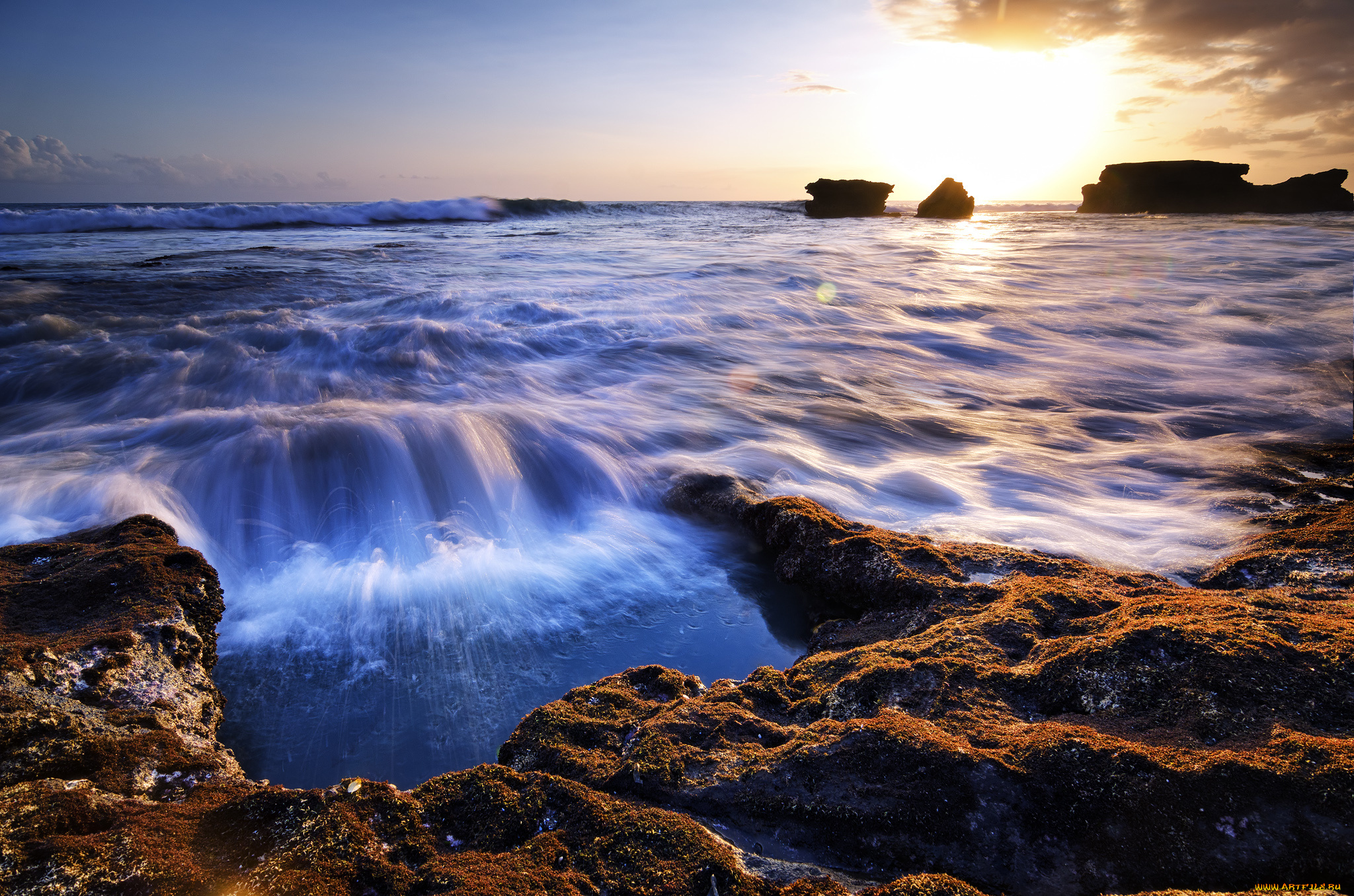 природа, побережье, океан, берег, скалы, волны