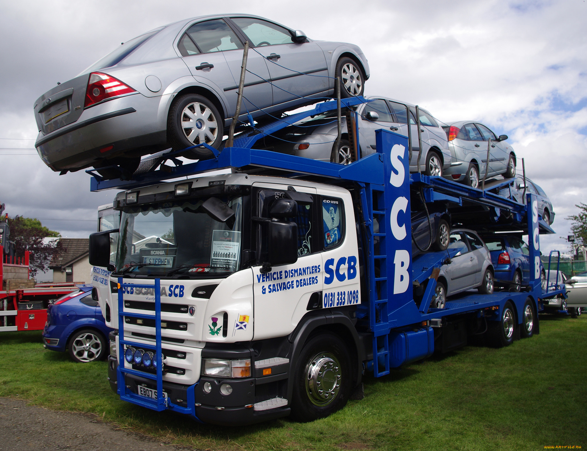 scb, salvage, scania, автомобили, scania, , выставка, улица, тягач, седельный, грузовик, тяжелый