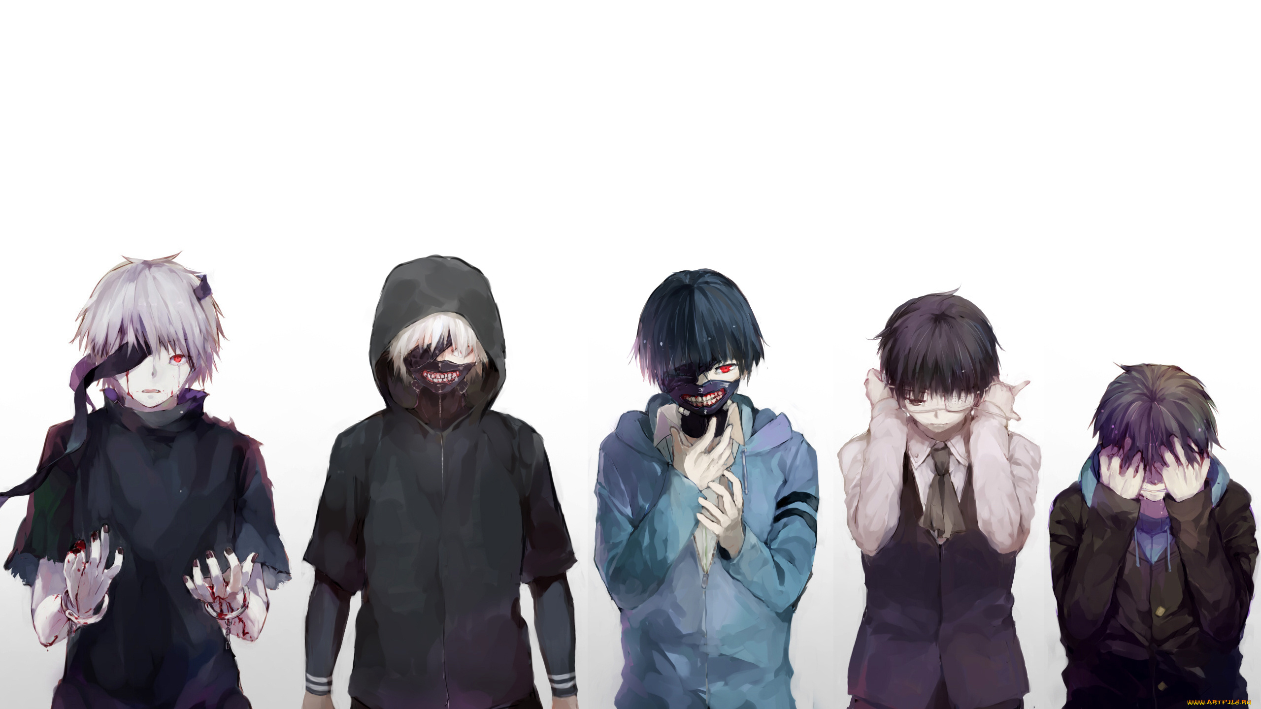 аниме, tokyo, ghoul, капюшон, маска, парень, kaneki, ken, tokyo, ghoul, fuurin, арт