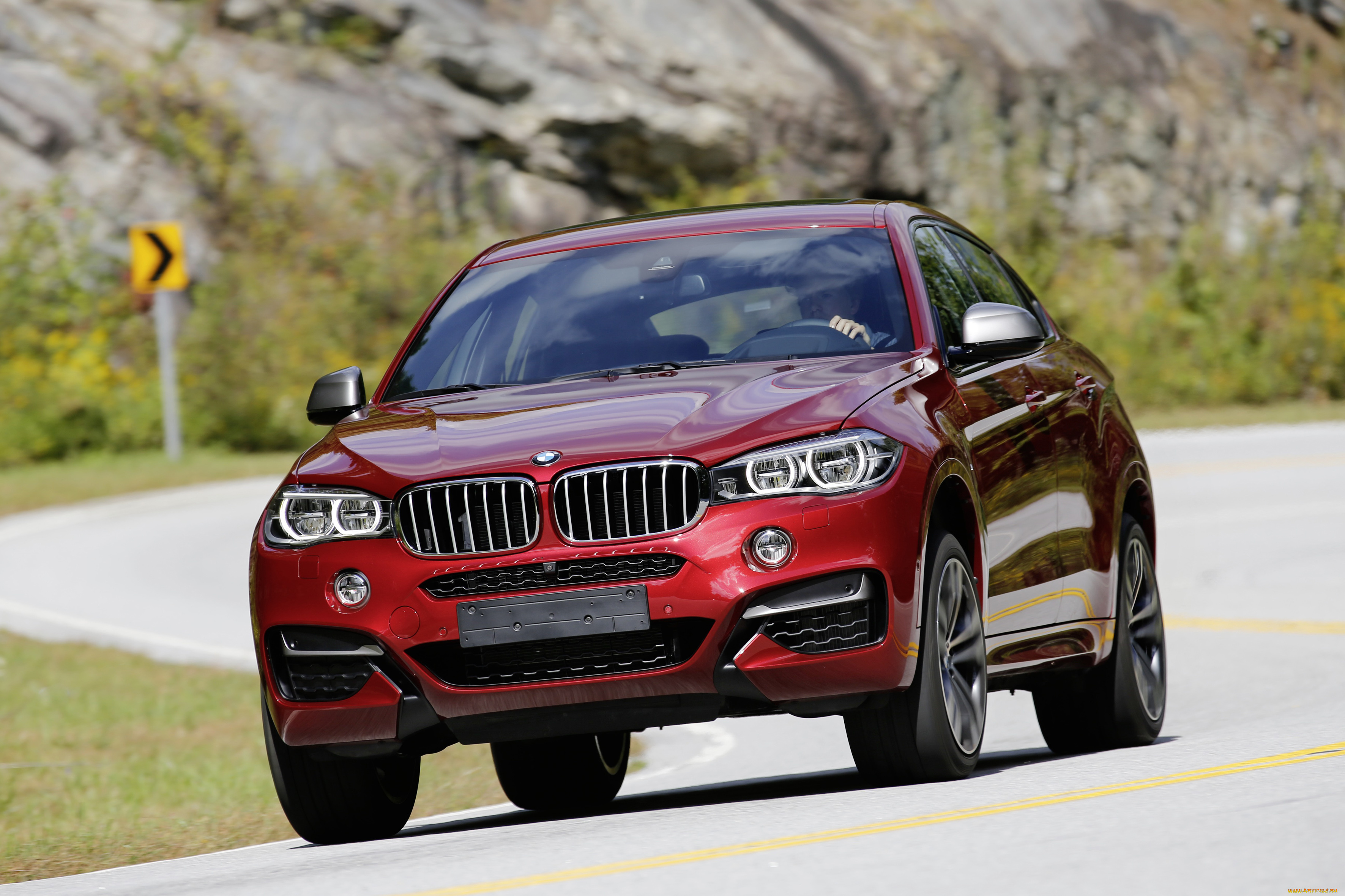 автомобили, bmw, красный, 2014г, f16, m50d, x6