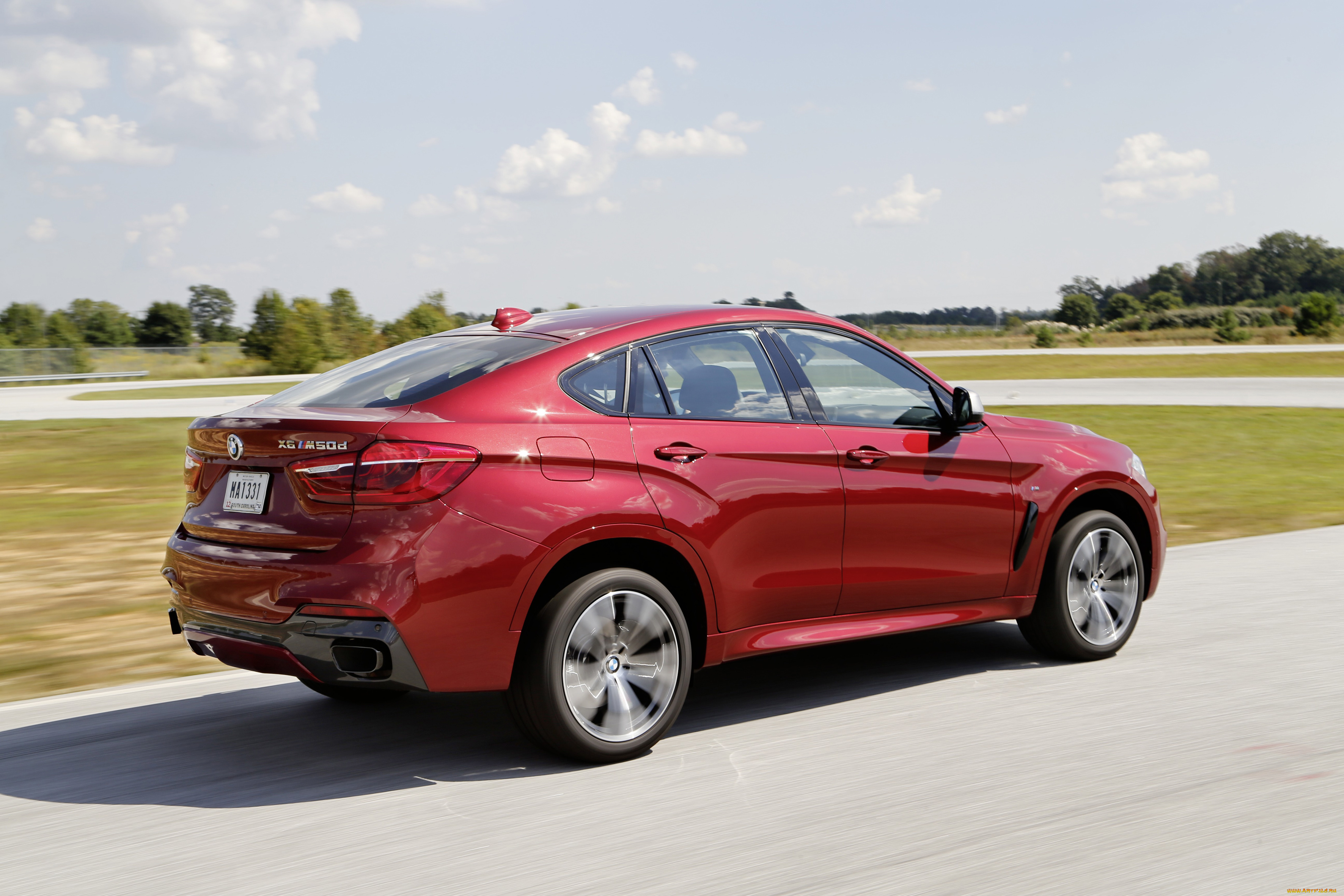 автомобили, bmw, m50d, x6, красный, 2014г, f16