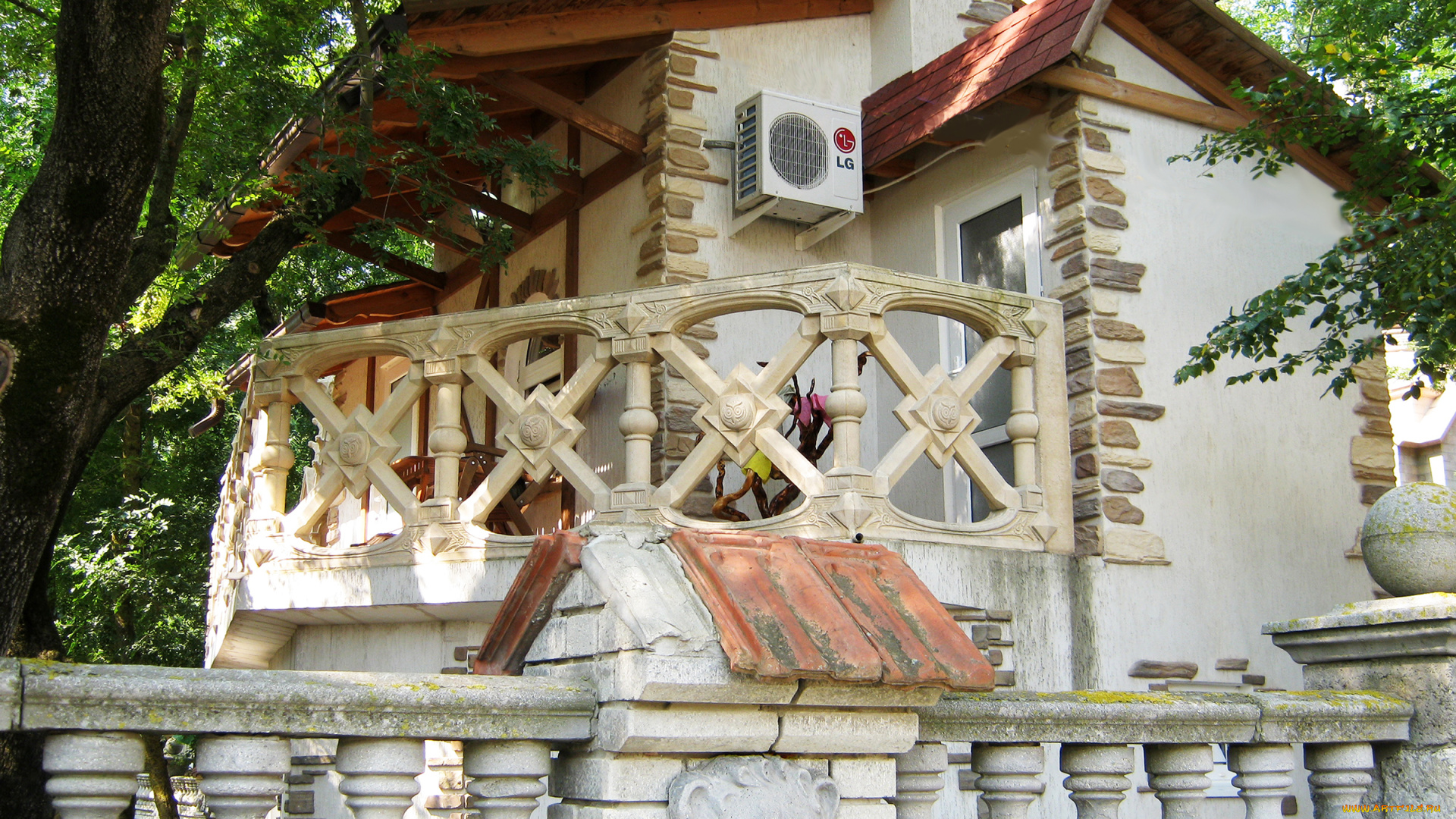 города, -, здания, , дома, домик, сербский, парк, кабардинка, старый