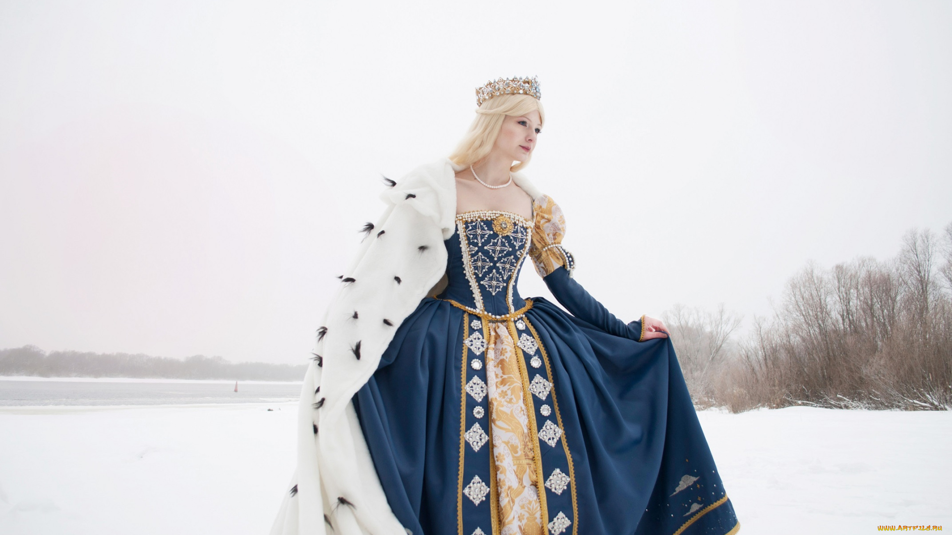 разное, cosplay, , косплей, арт, мантия, девушка, зима