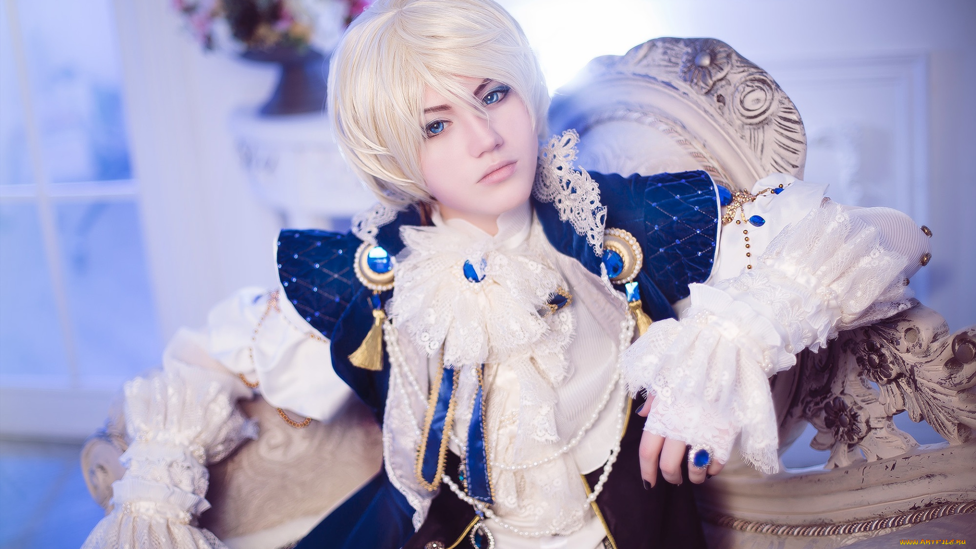 разное, cosplay, , косплей, кружева, блондин, взгляд, парень