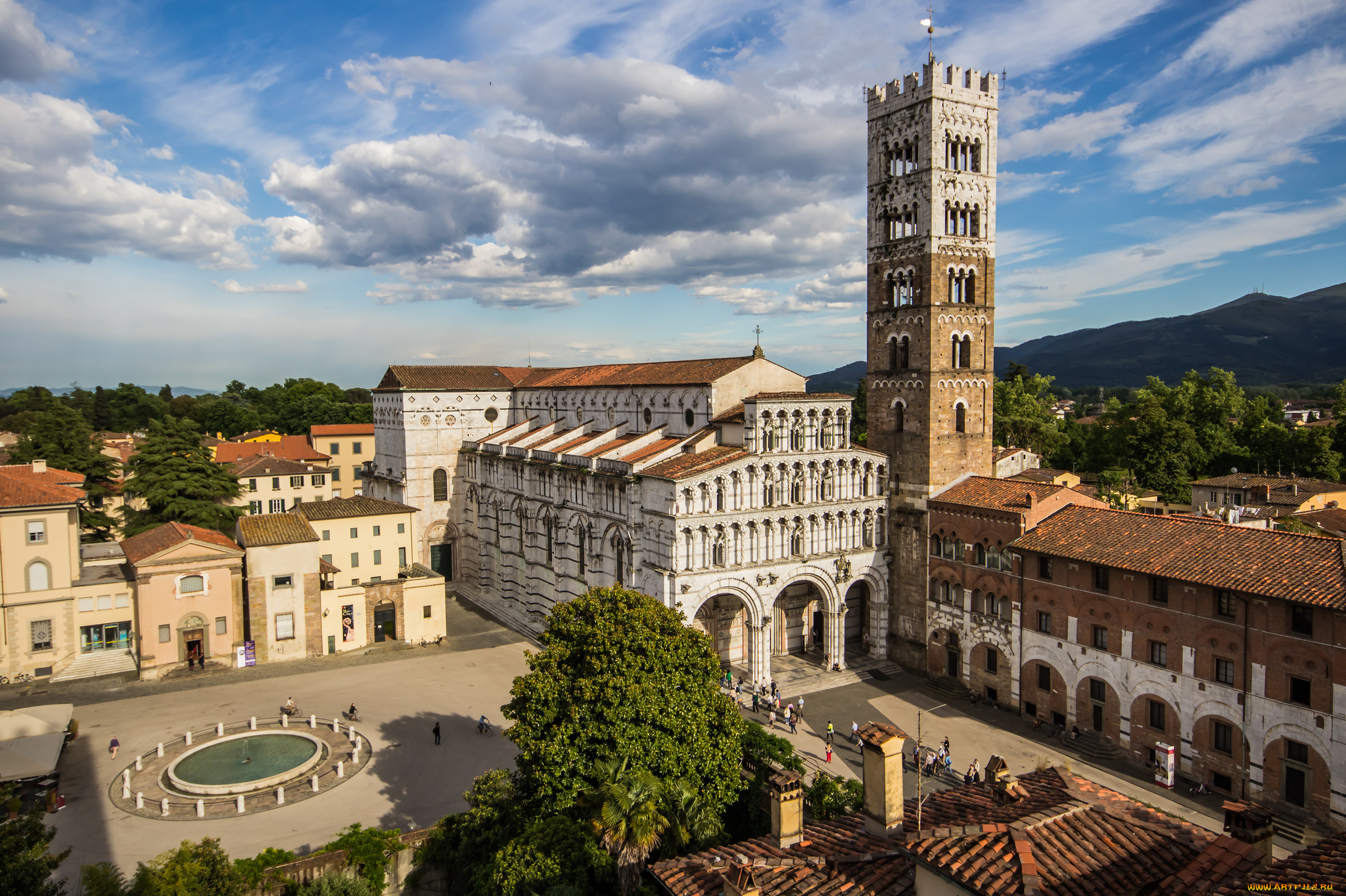 toscana, города, -, католические, соборы, , костелы, , аббатства, башня, собор, площадь