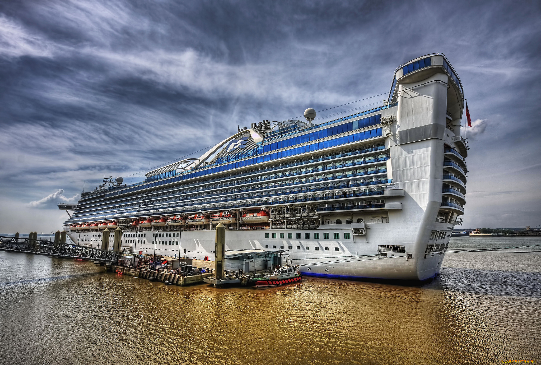 caribbean, princess, корабли, лайнеры, лайнер, причал, океанский, круиз