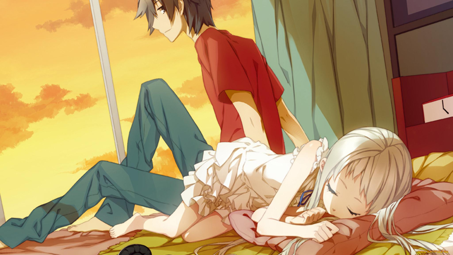 аниме, anohana, honma, jinta, джинта, мейко, дзинта, earphones, хонма, менма, невиданный, цветок, yadomi, эти, цветы, leader, jintan, Ядоми, мэнма