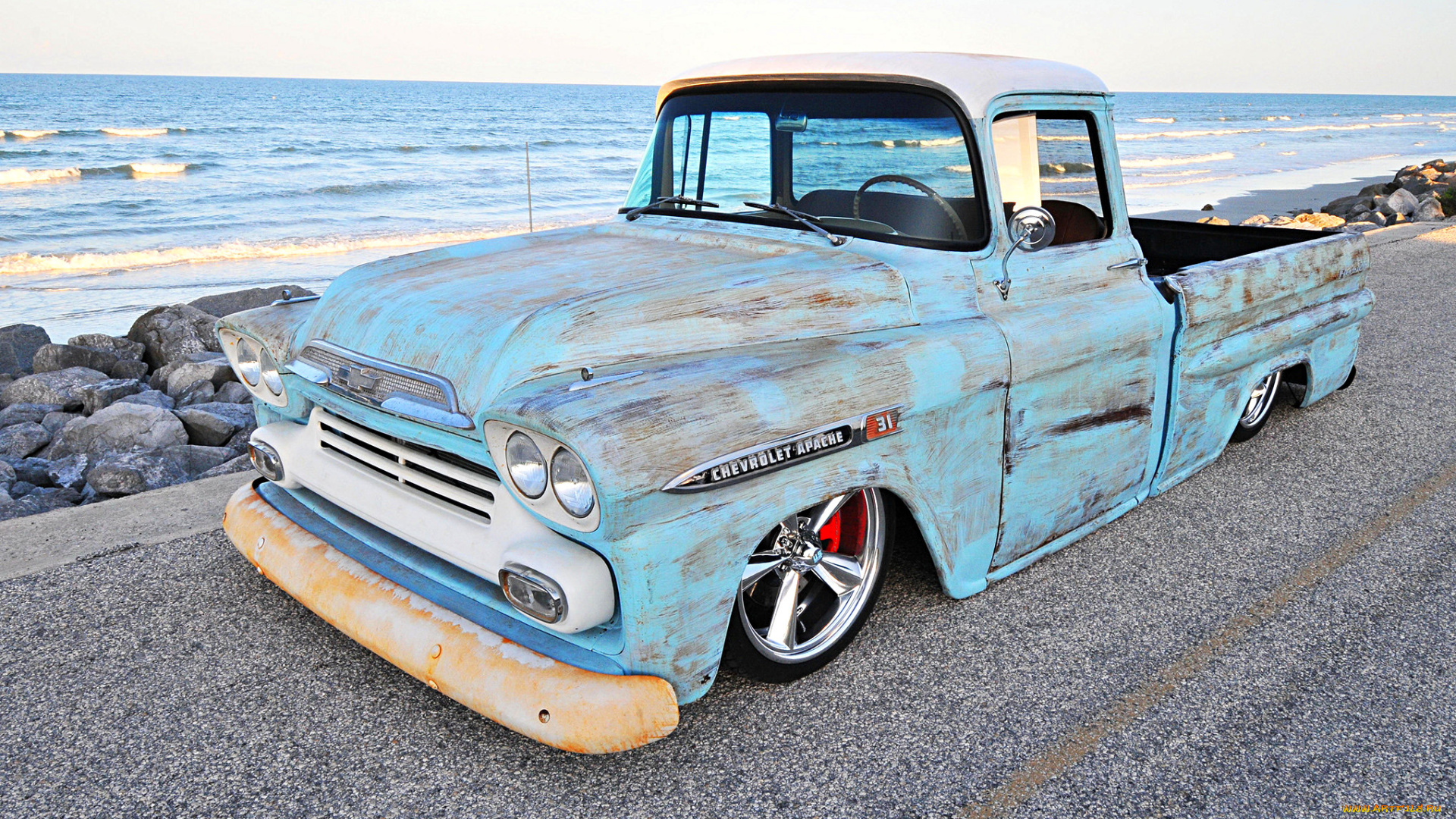 1959-chevrolet-3100, автомобили, custom, pick-up, chevrolet