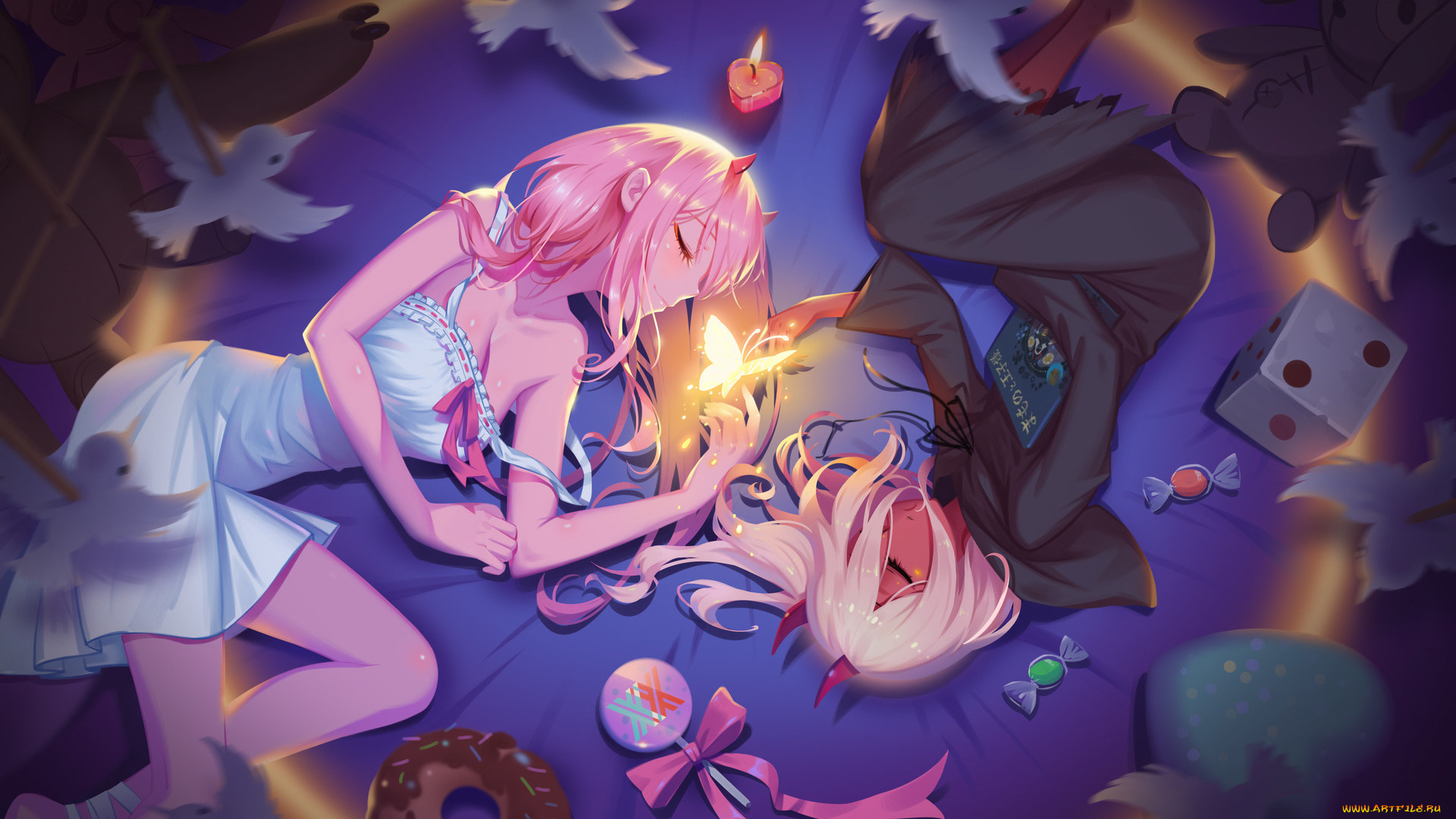 аниме, darling, in, the, frankxx, 002, девушка