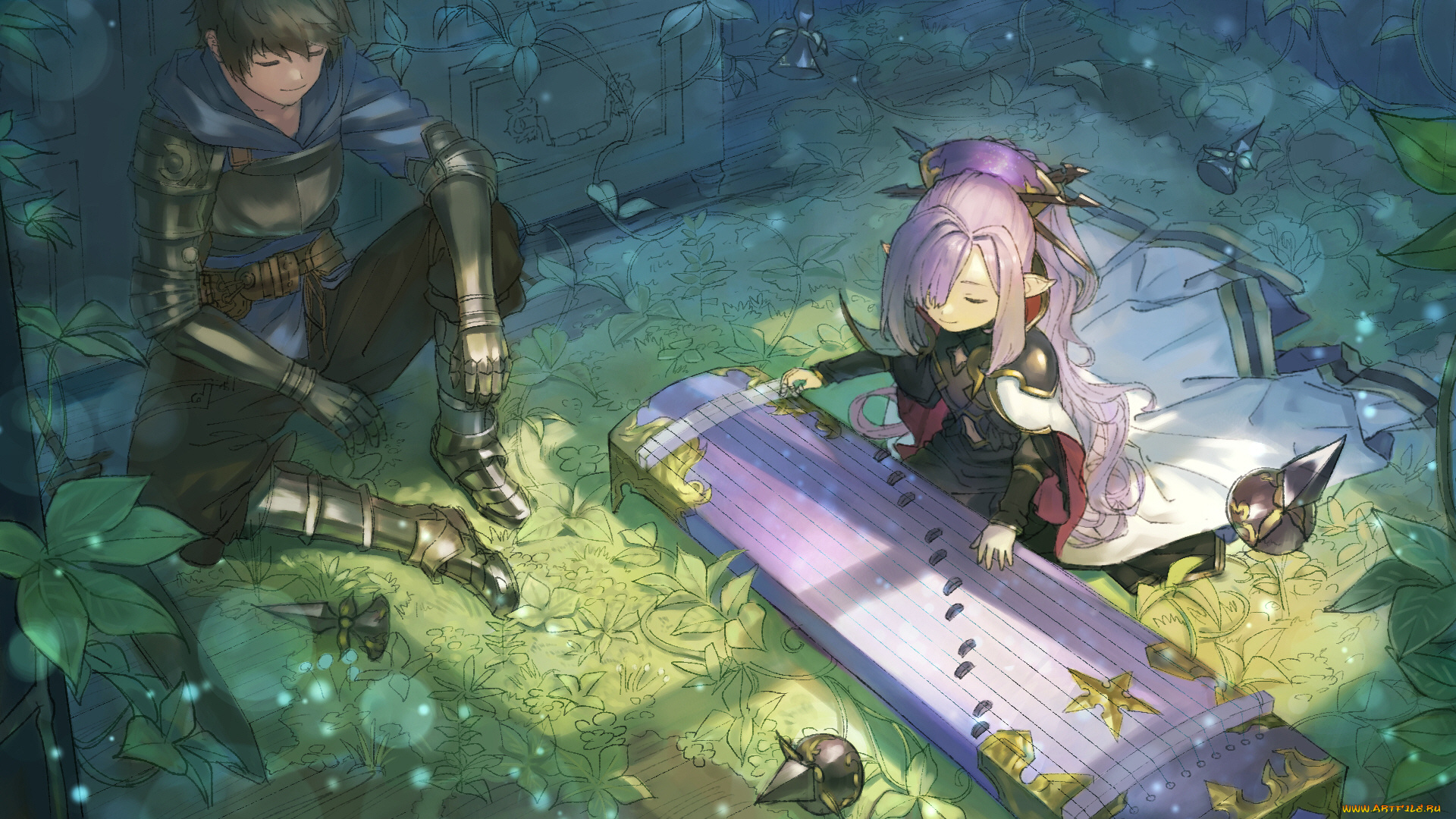 аниме, музыка, двое