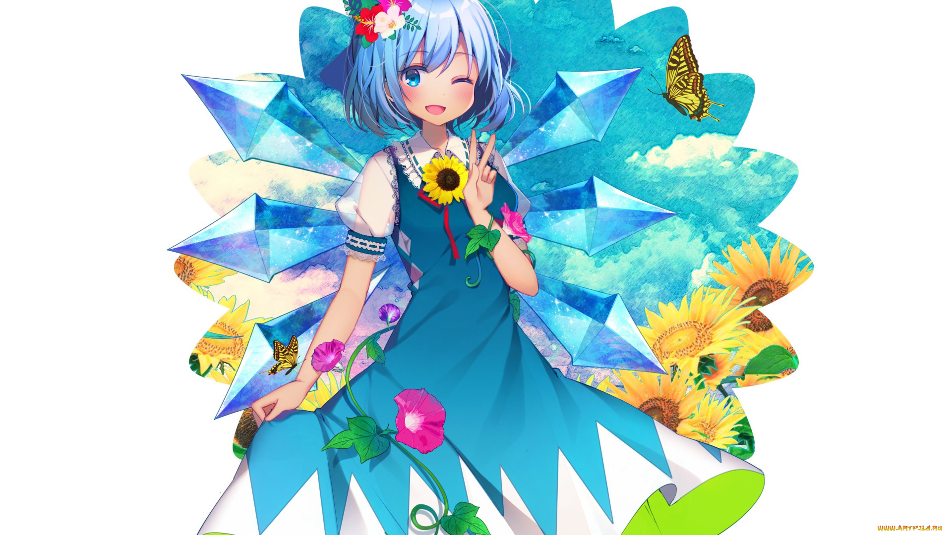 аниме, touhou, девочка