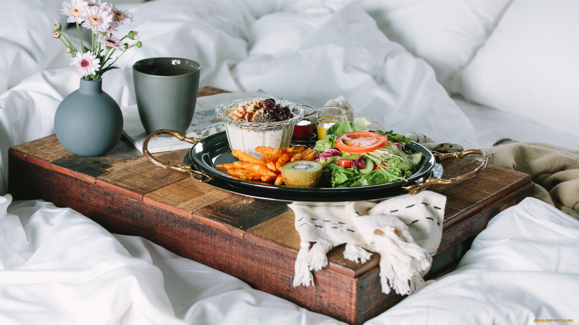 еда, салаты, , закуски, завтрак, ассорти, постель