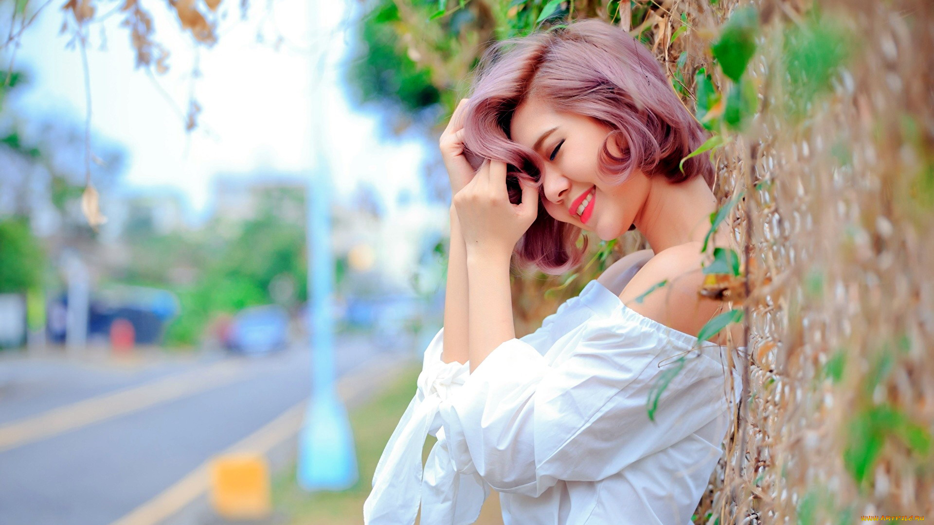 девушки, -, азиатки, профиль