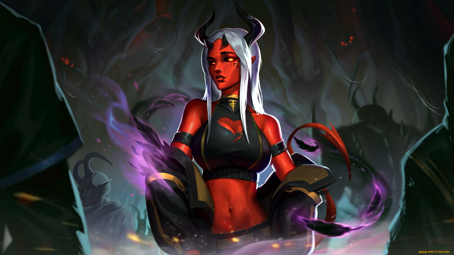 фэнтези, демоны, девушка, демонесса