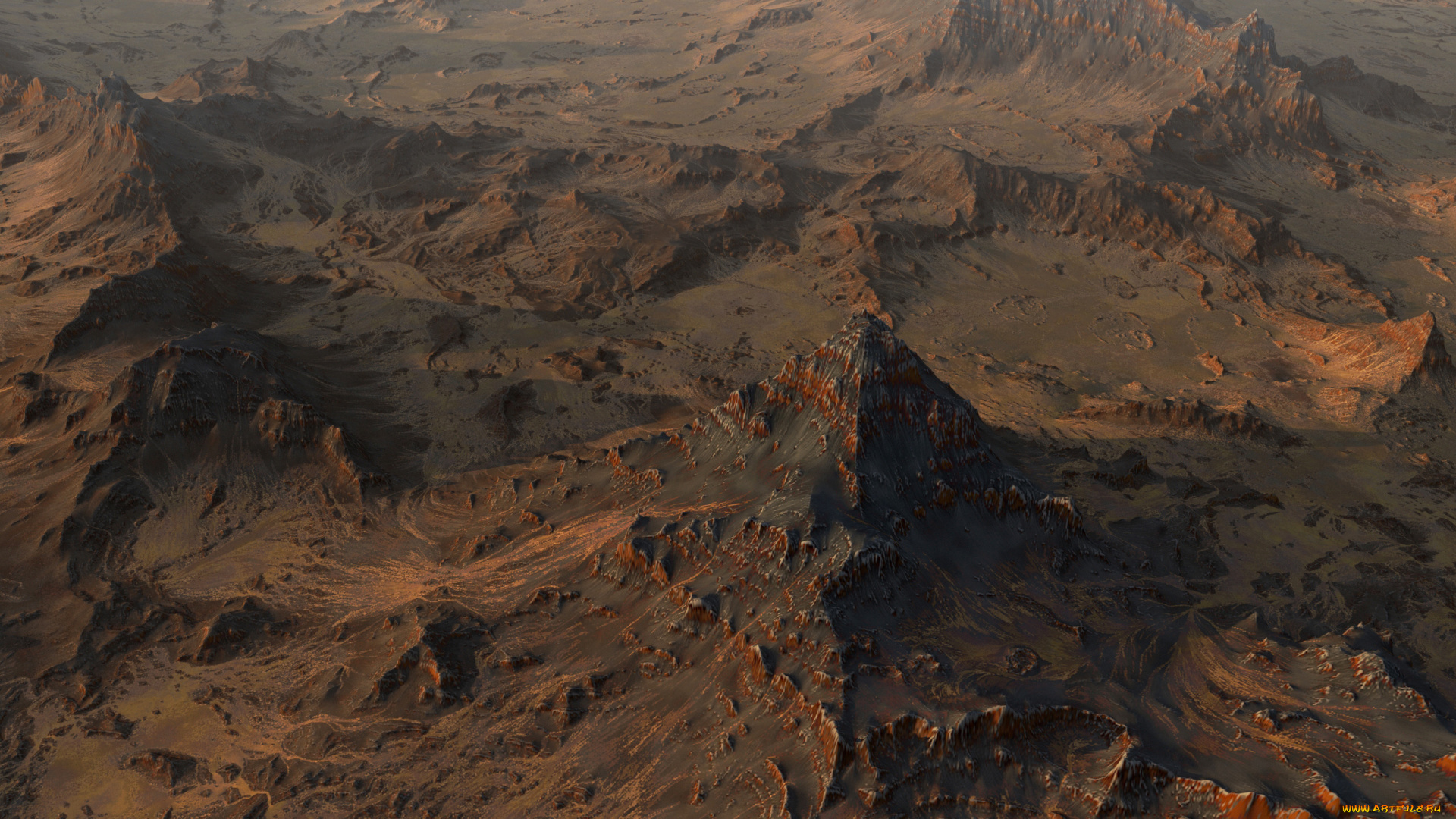 марс, космос, планета, вселенная, поверхность, грунт, камни, красная, горизонт, пространство, пустыня