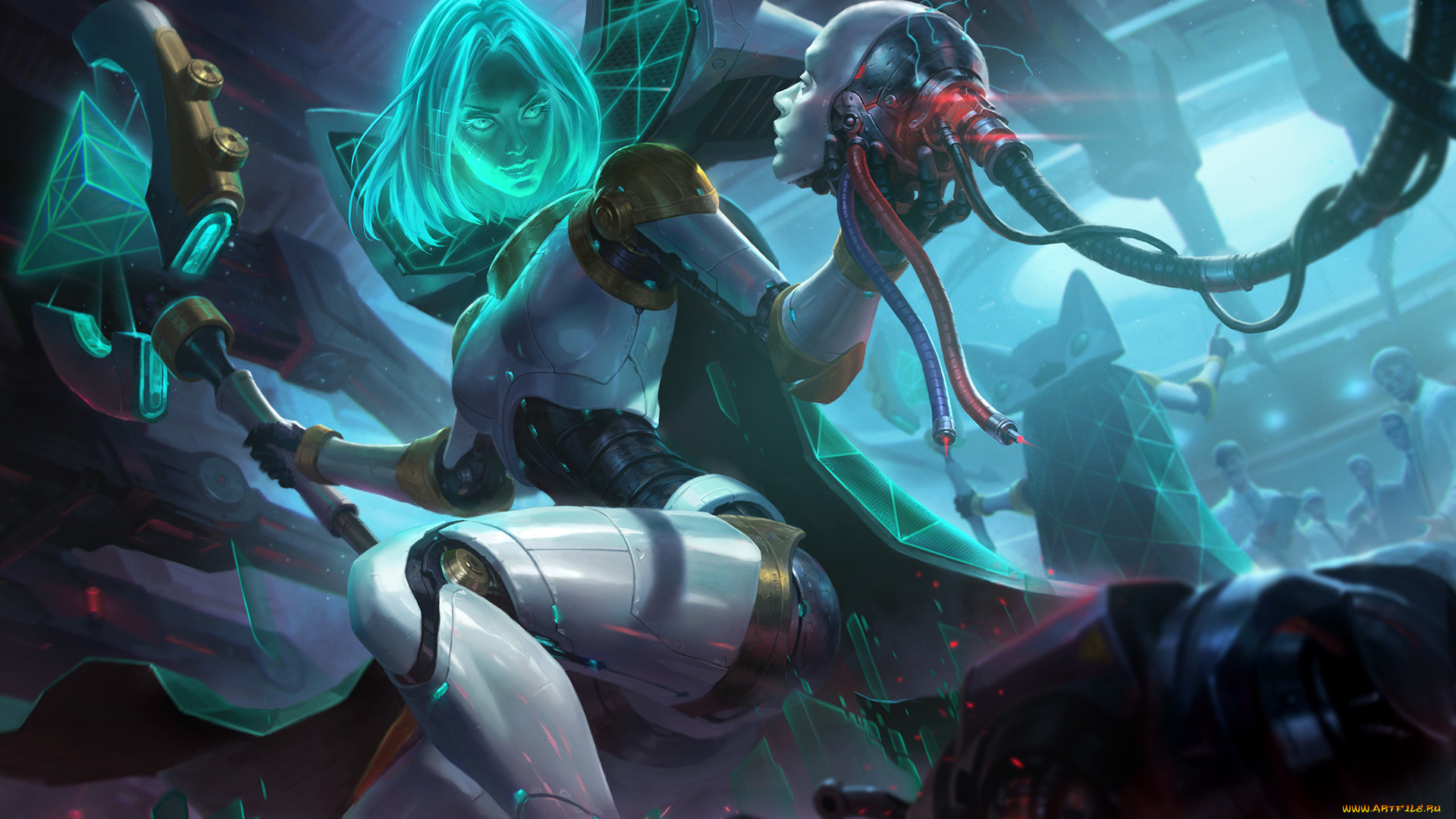 видео, игры, league, of, legends, девушка, фон, оружие, латы, leblanc