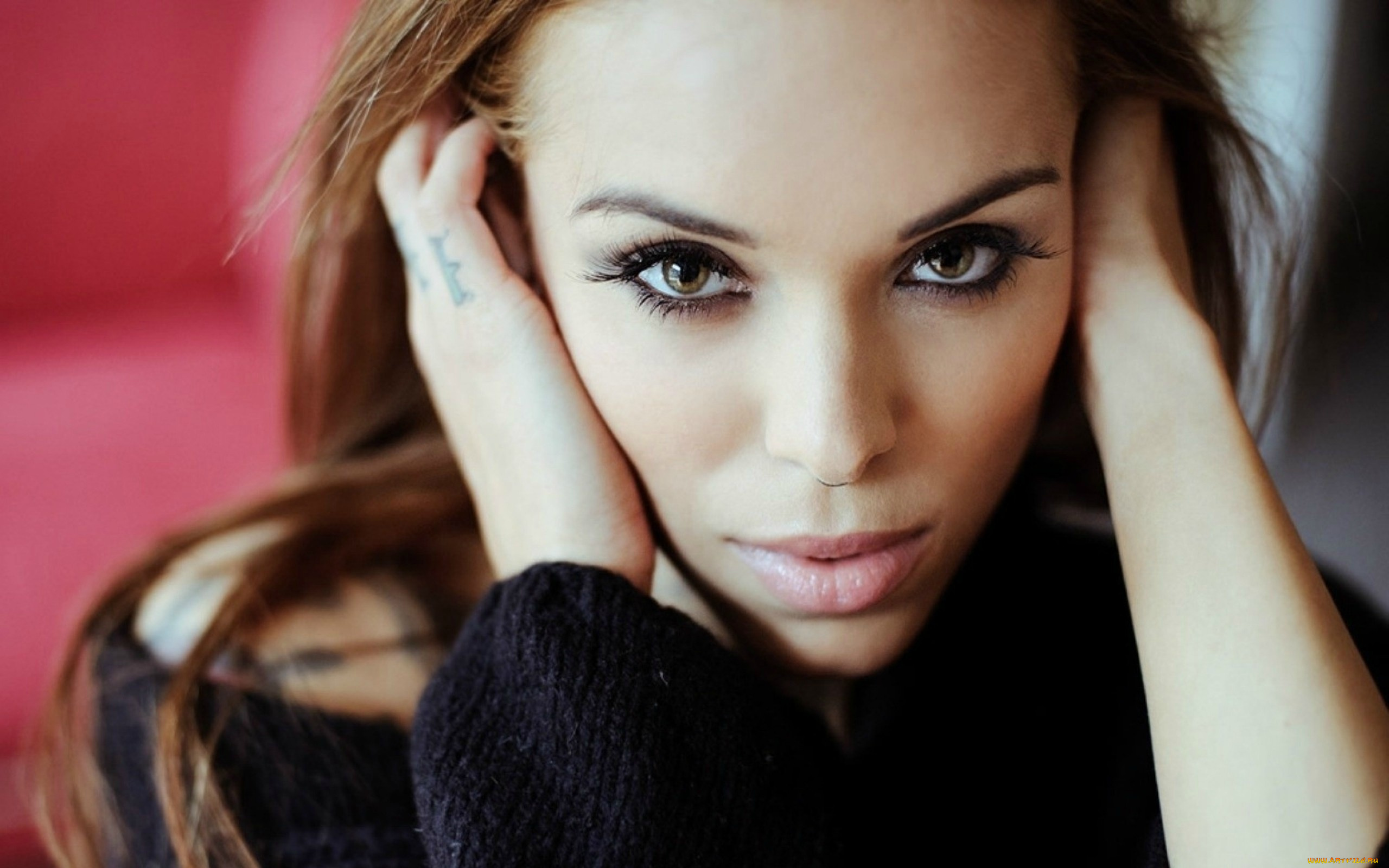 девушки, arabella, drummond, шатенка, лицо, свитер