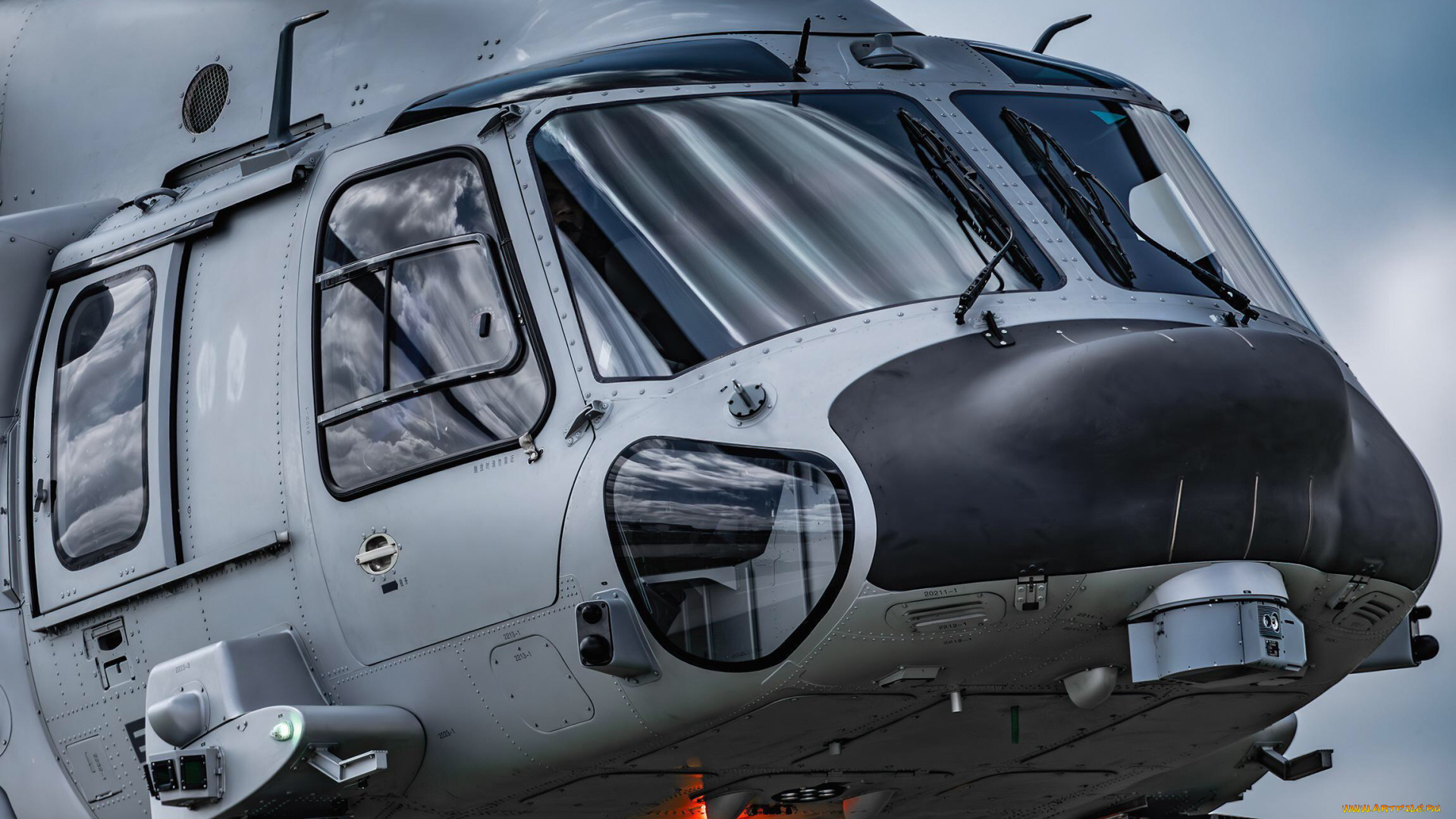 авиация, вертолёты, plaaf, z20, военная, машина, вид, спереди, облака, кабина, ввс, китая