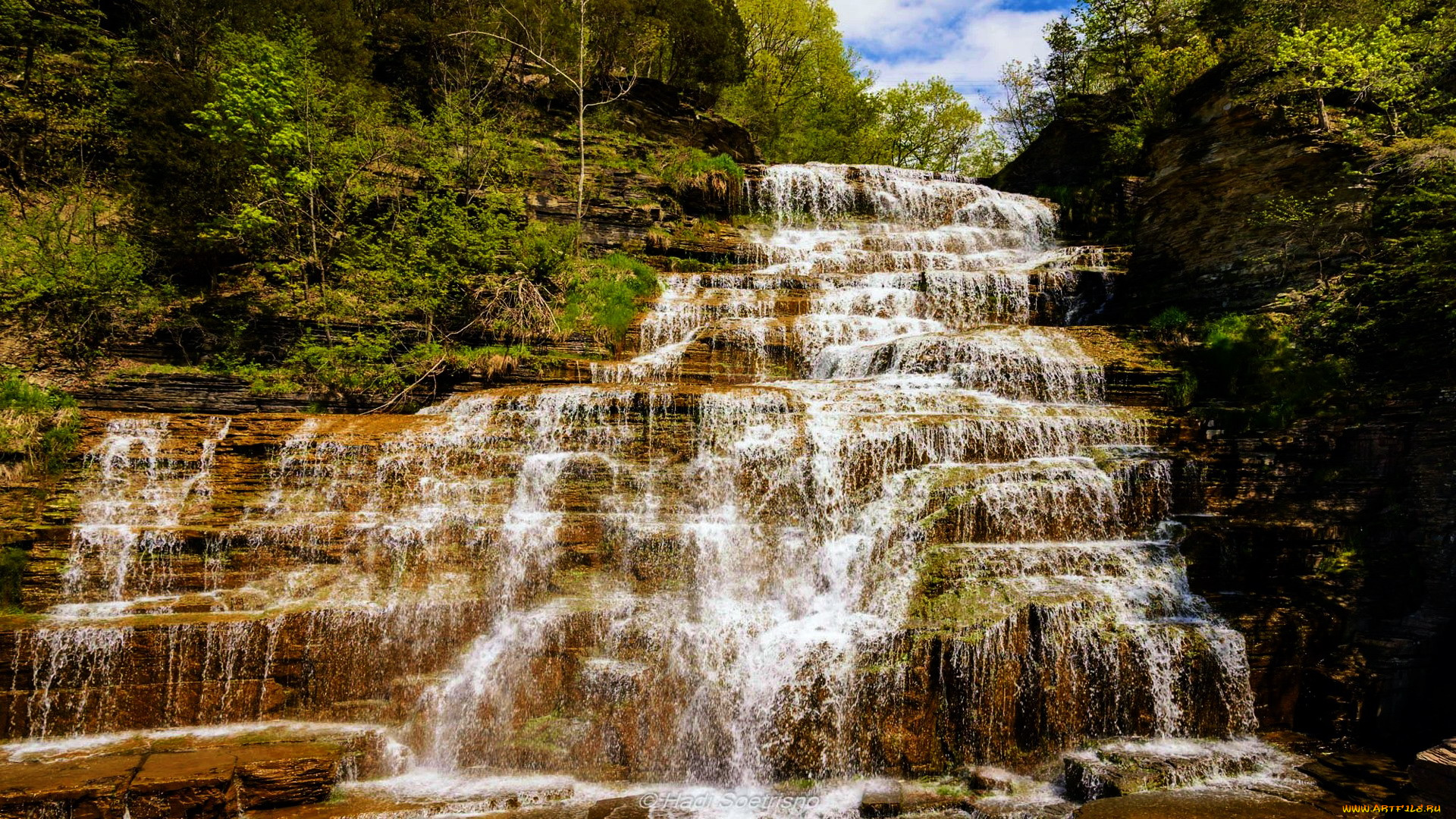 hector, falls, watkins, glen, ny, природа, водопады, hector, falls, watkins, glen