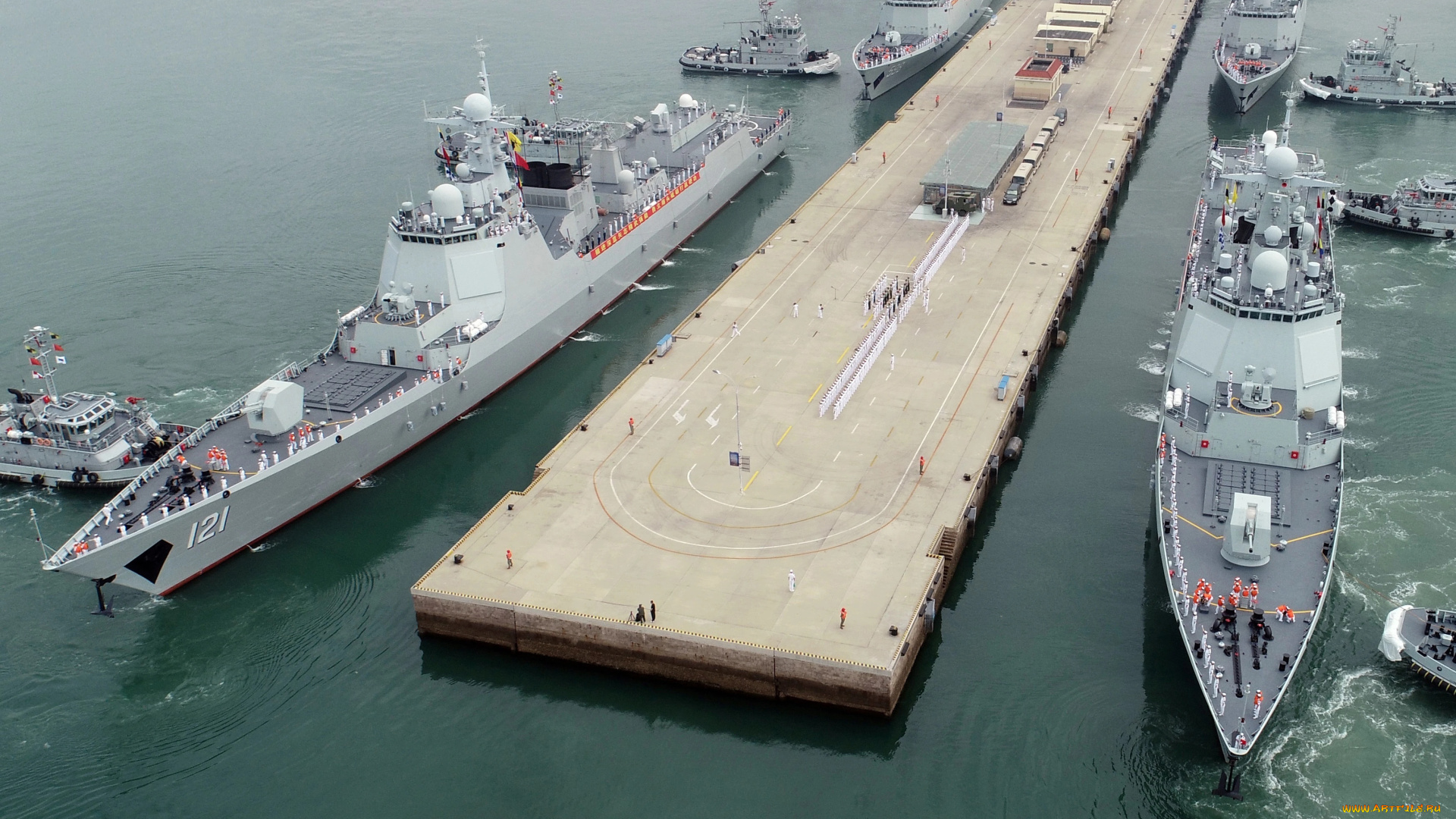 корабли, крейсеры, , линкоры, , эсминцы, эскадренные, миноносцы, типа, 052d, эсминец, вмф, китая, причал, боевой, корабль