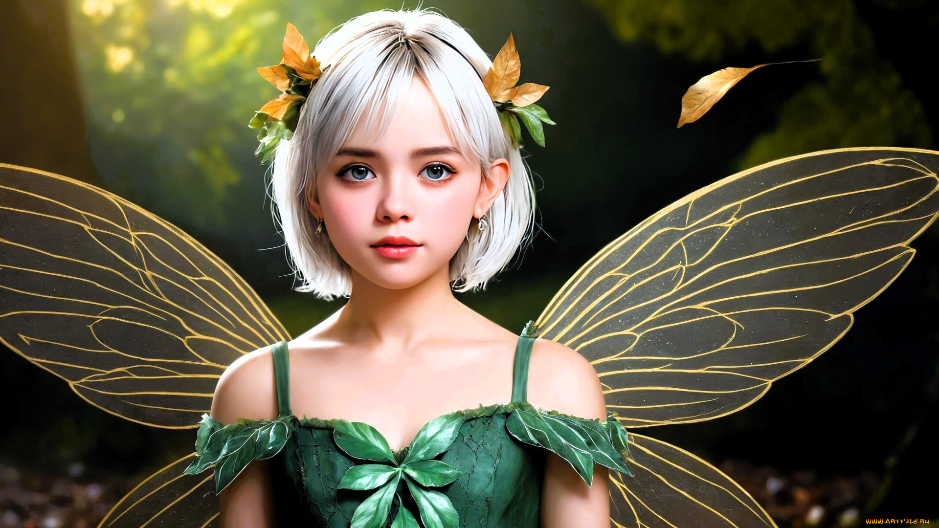 3д, графика, фантазия, , fantasy, девушка, фея, крылья, лес