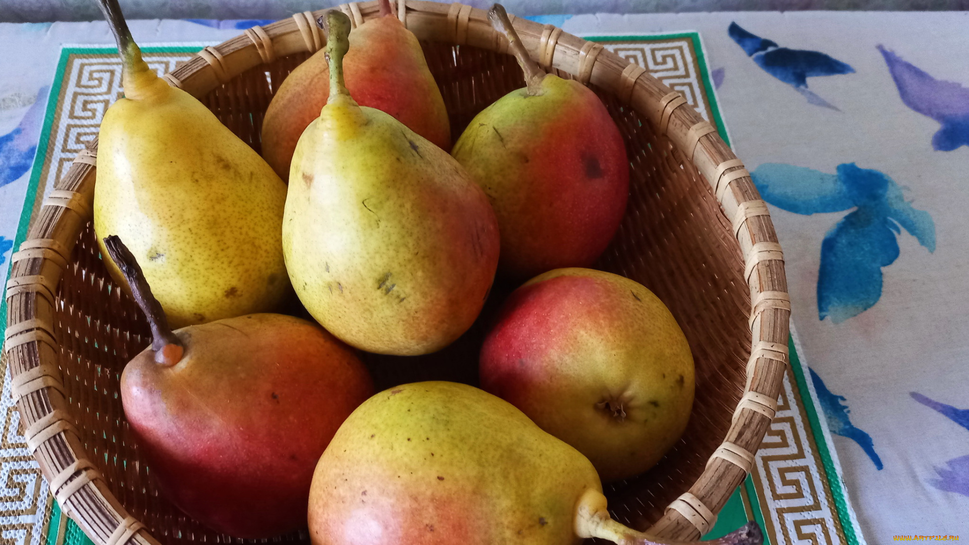 еда, груши, корзинка, макро