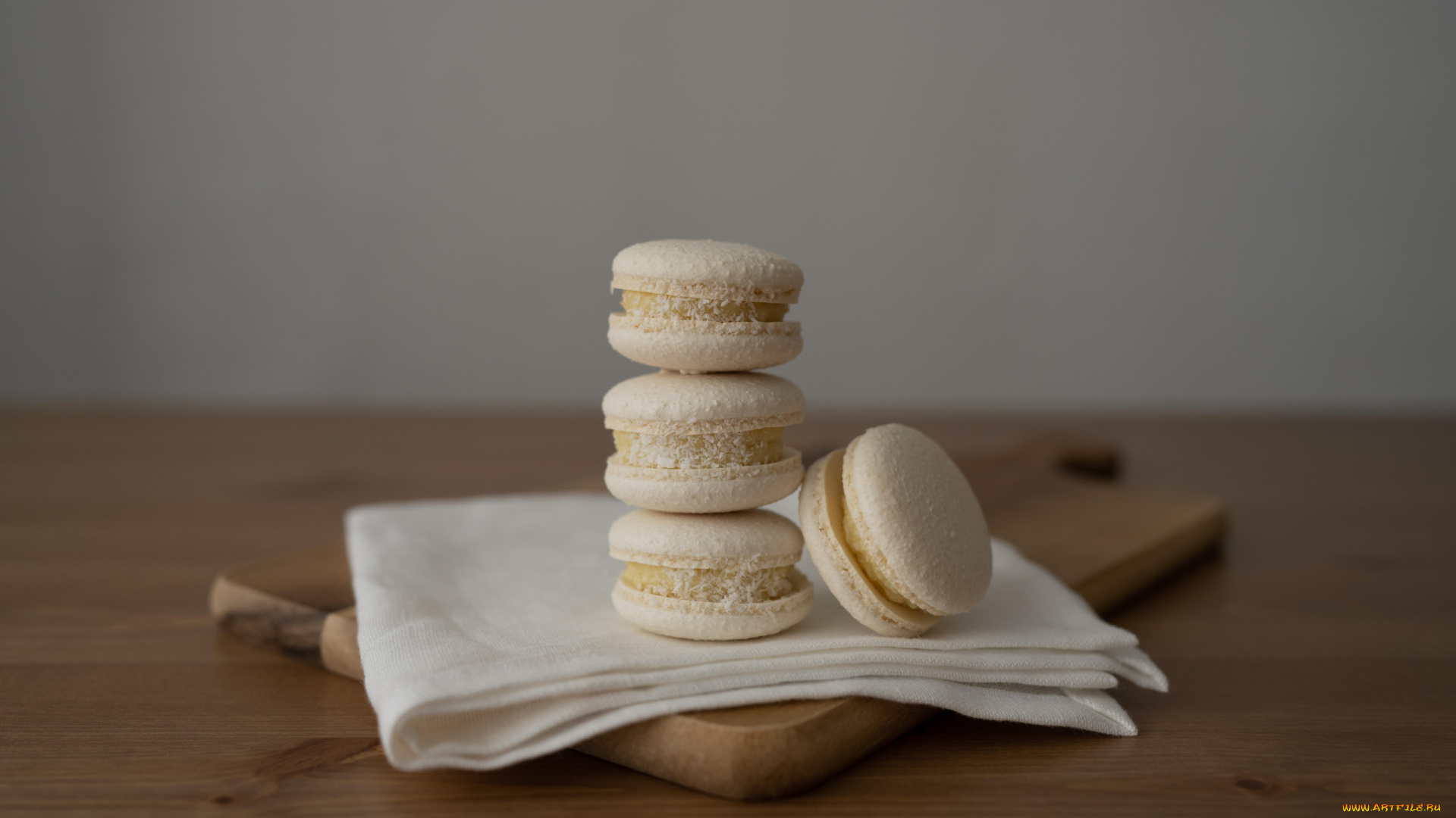 еда, макаруны, лакомство, ванильные