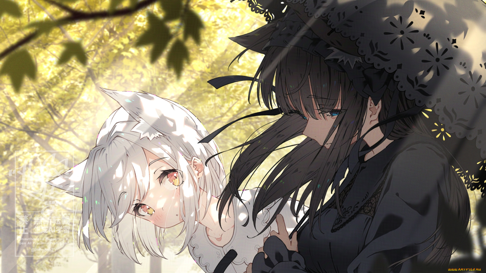 hoji, аниме, животные, , существа, девушки