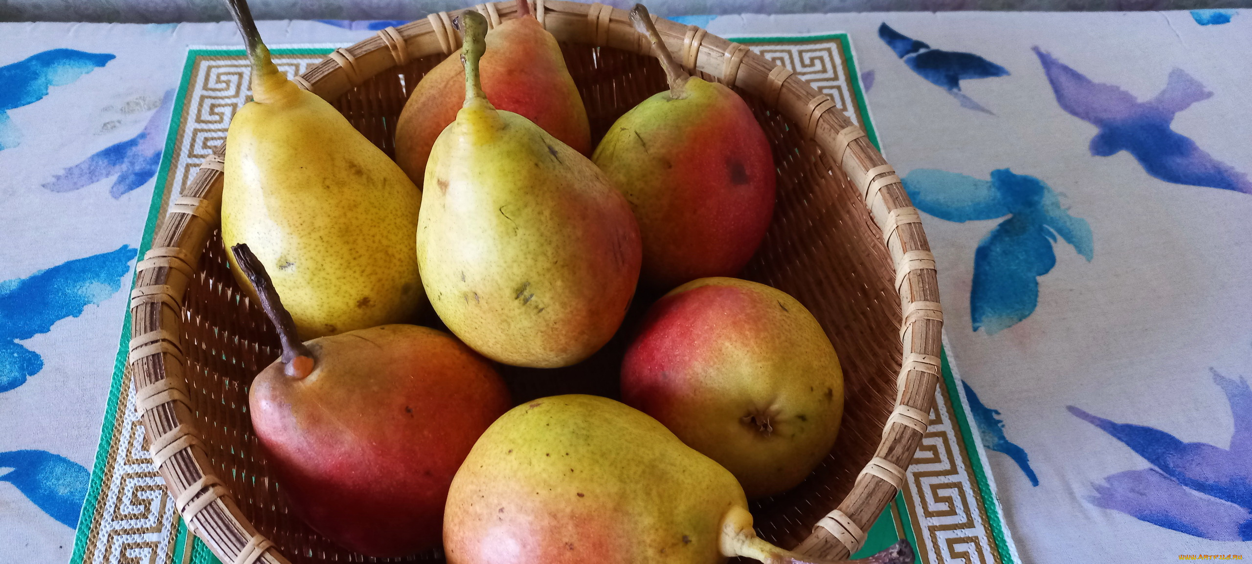 еда, груши, корзинка, макро