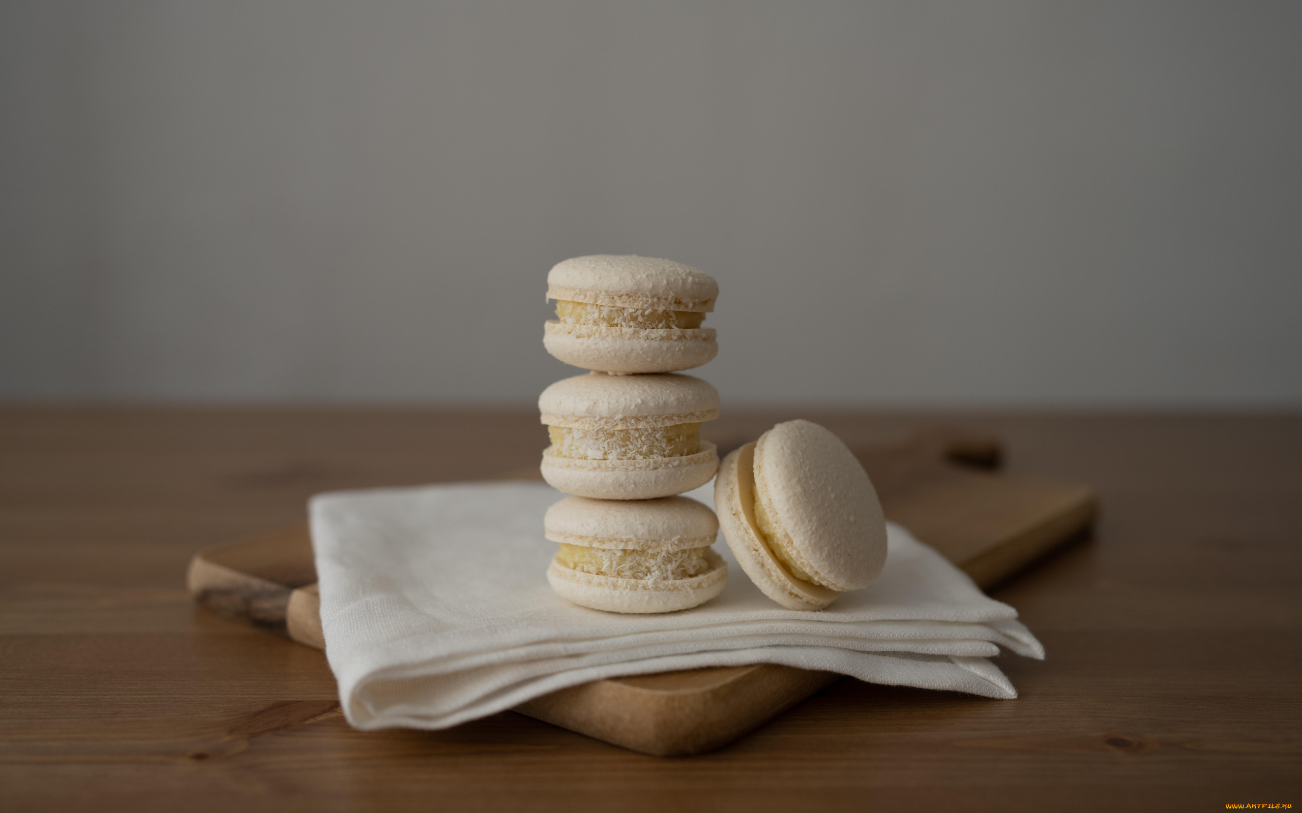 еда, макаруны, лакомство, ванильные